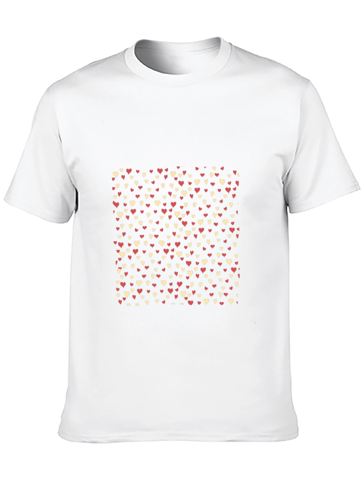 Heart Pattern Black T-Shirt - Casual Style