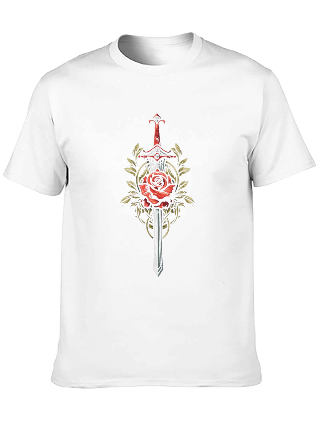 Rose & Sword Graphic Tee - Edgy Style
