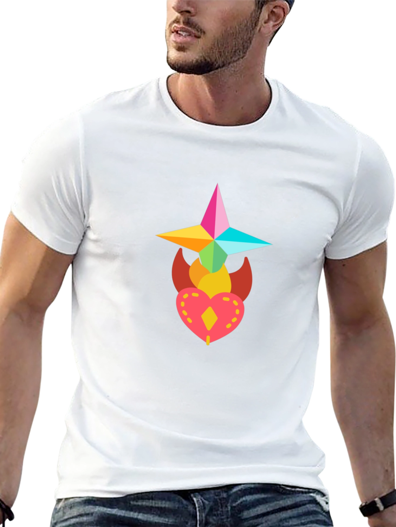 Colorful Graphic Print T-Shirt