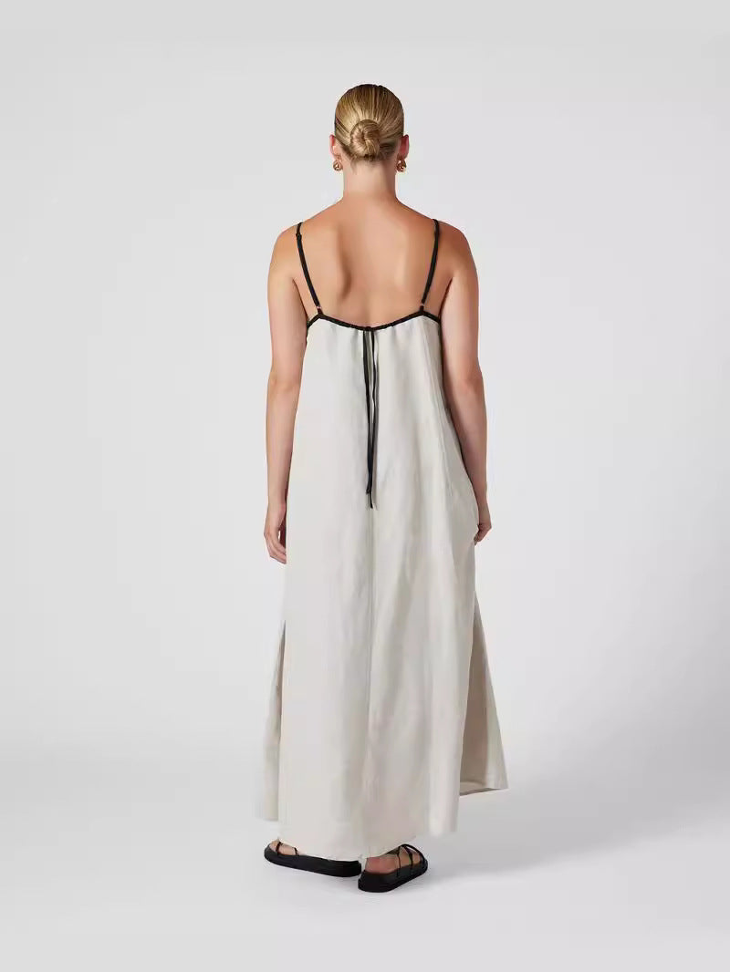 Women's Casual Maxi Dress, with Contrast