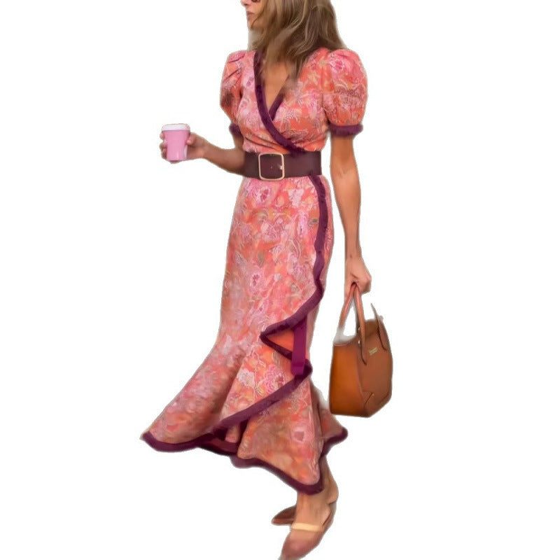 Women's Bohemian Elegant Vacation Print Maxi Dress