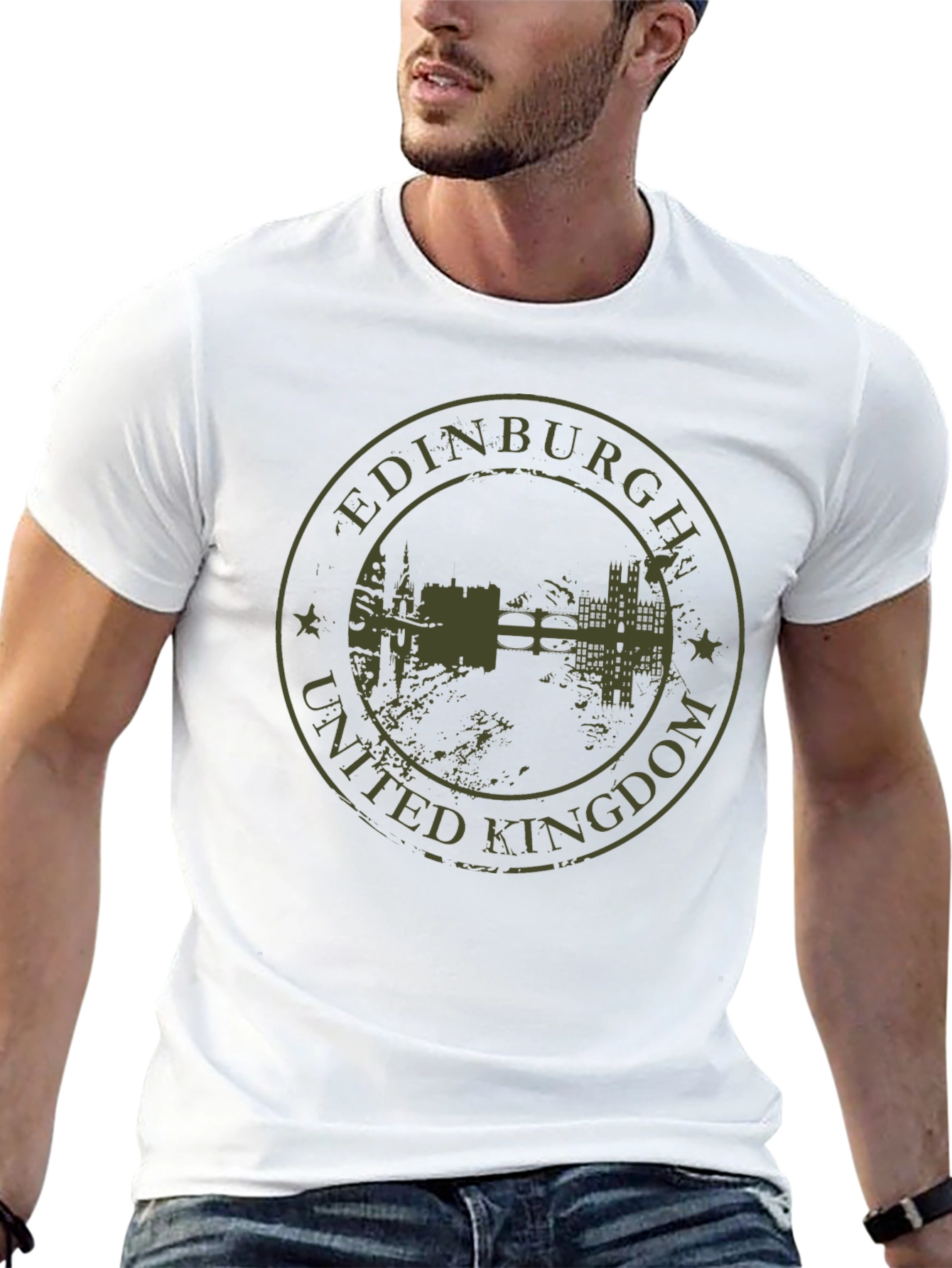Edinburgh United Kingdom Black T-Shirt