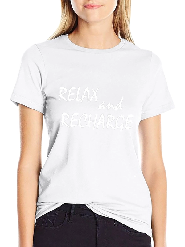 Relax & Recharge Black Graphic Tee - Comfy Casual Shirt