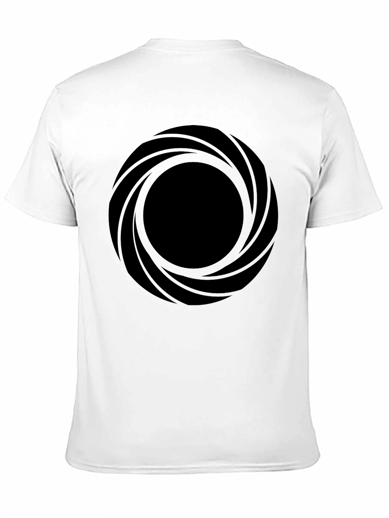 Abstract Circle Graphic Black T-Shirt