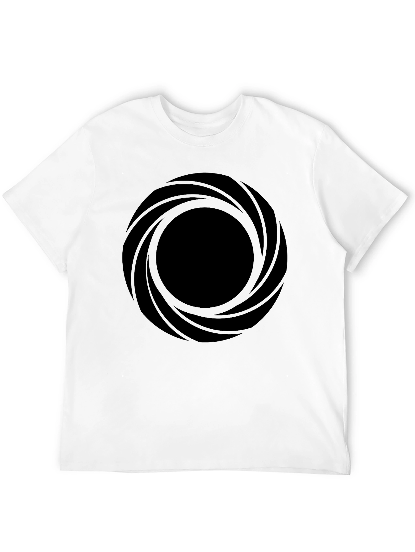 Abstract Circle Graphic Black T-Shirt