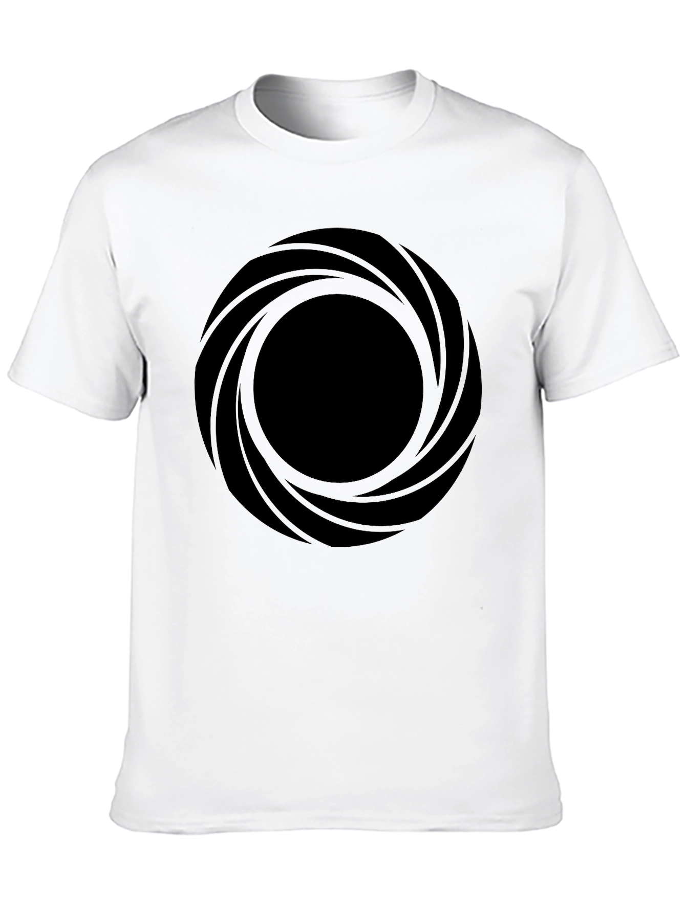 Abstract Circle Graphic Black T-Shirt