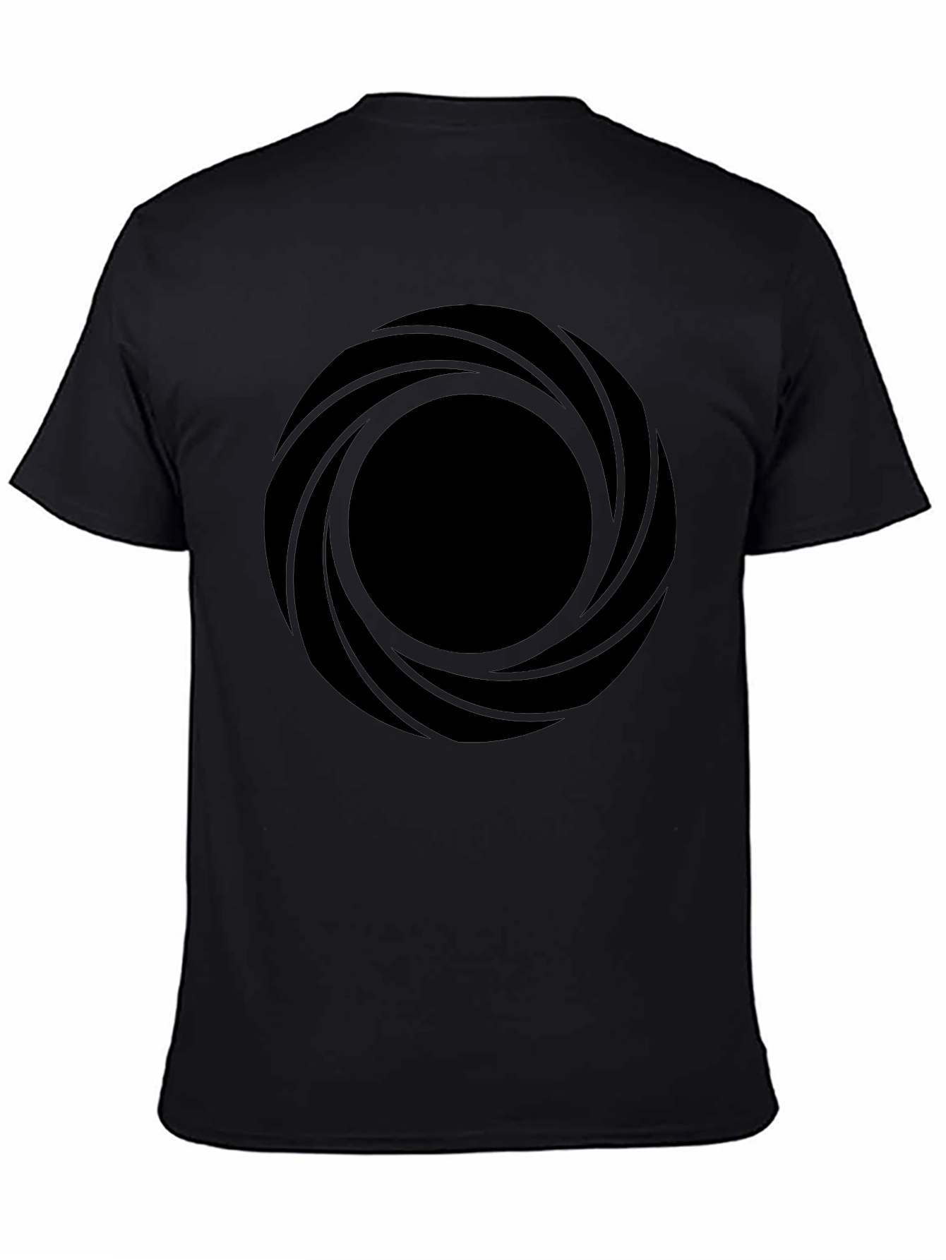 Abstract Circle Graphic Black T-Shirt