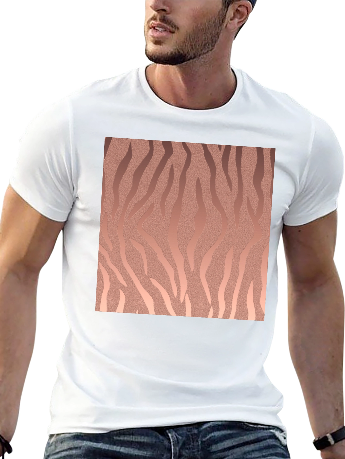 Abstract Pattern Black T-Shirt
