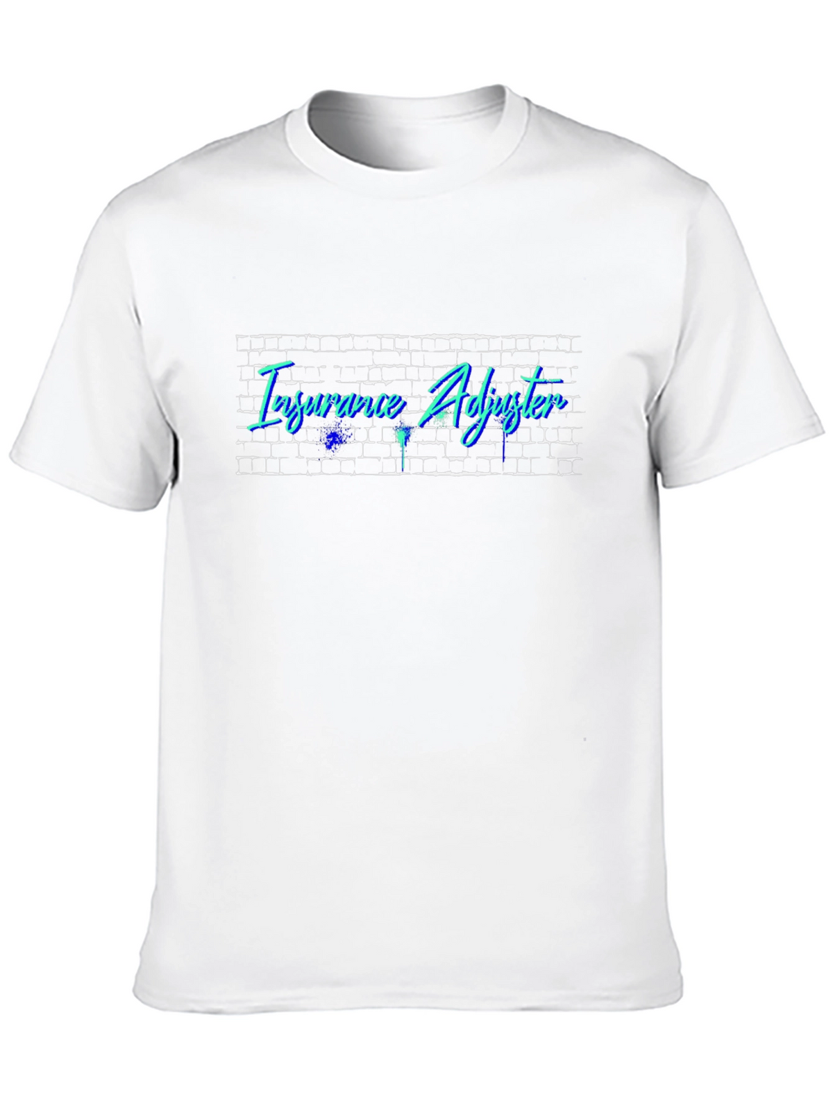 Insurance Adjuster Brick Wall Graphic T-Shirt