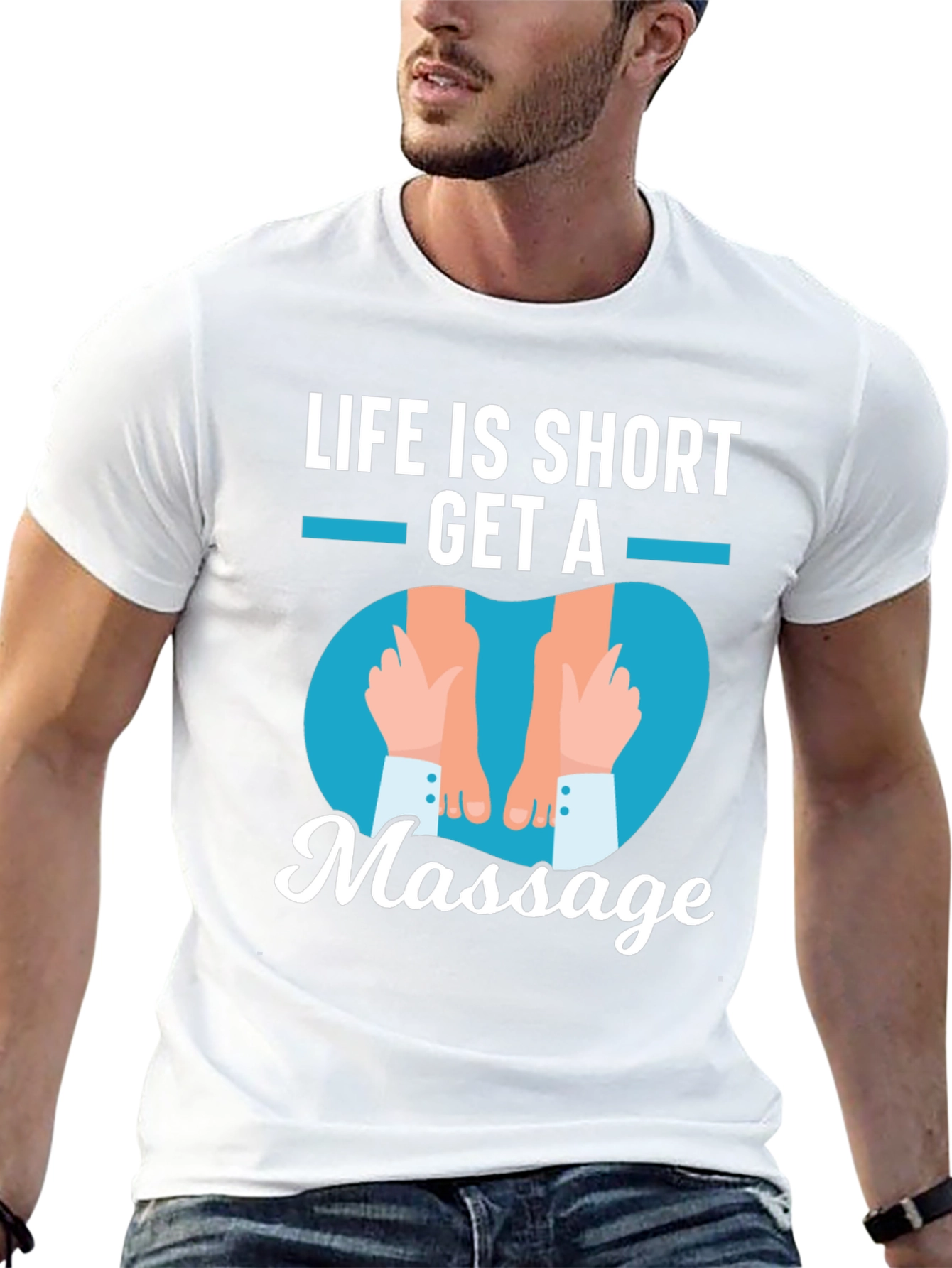 Life is Short Get a Massage Graphic T-Shirt