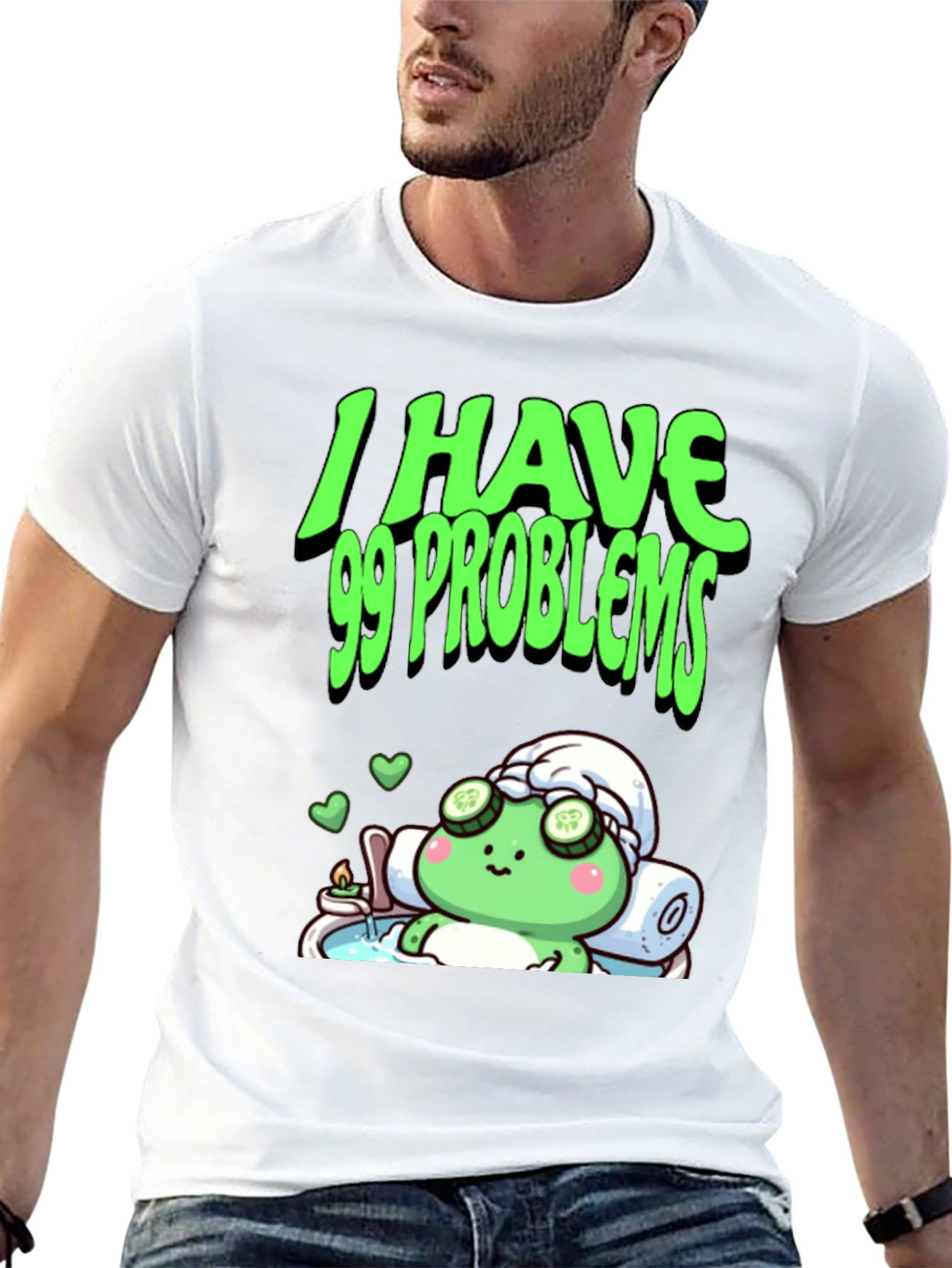 99 Problems Relaxing Frog Graphic Tee