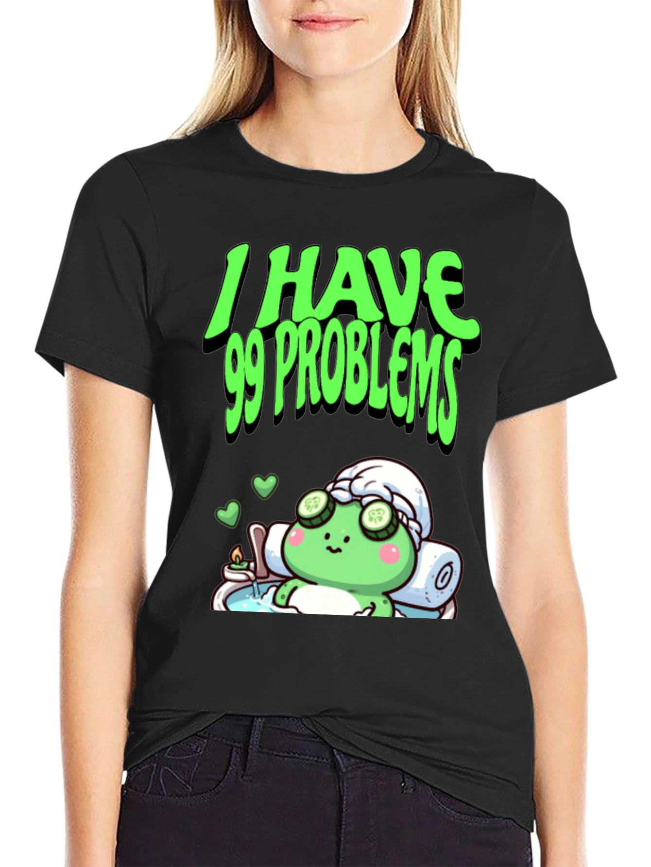 99 Problems Relaxing Frog Graphic Tee