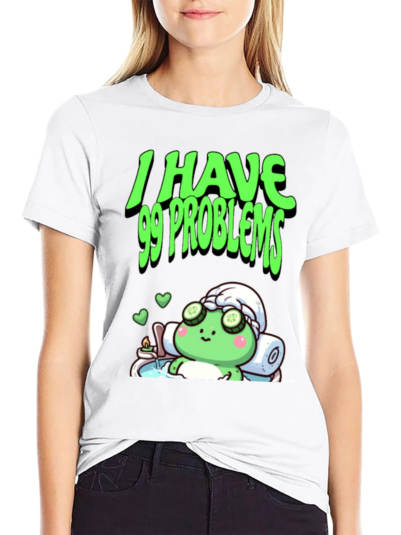 99 Problems Relaxing Frog Graphic Tee