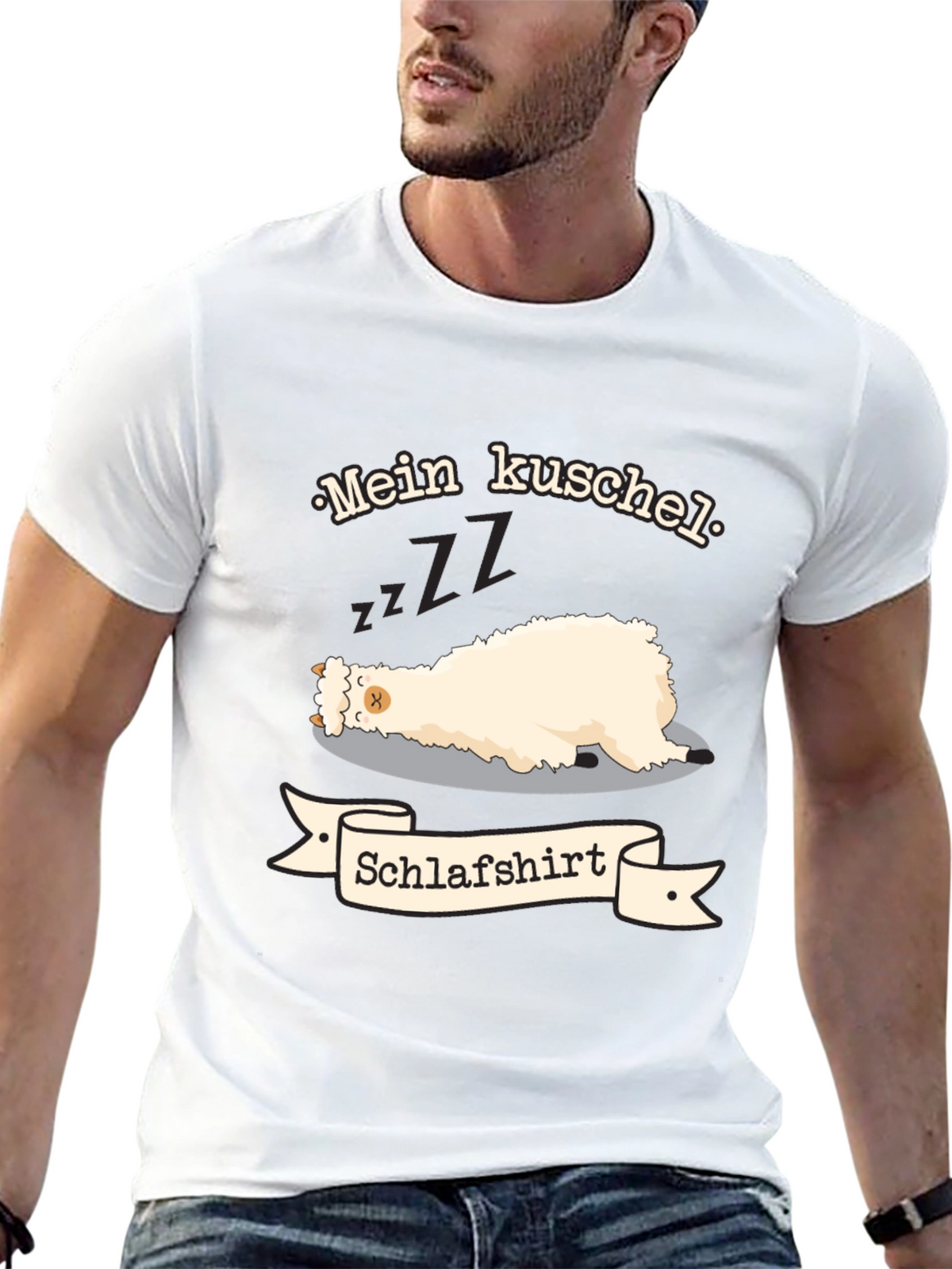 Mein Kuschel Schlafshirt - Sleeping Llama T-Shirt