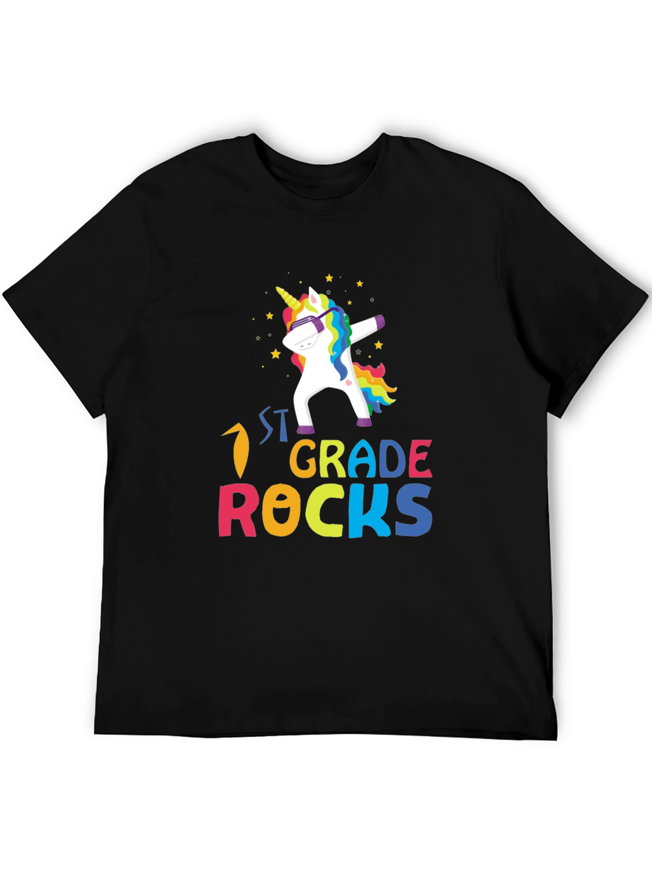 1st Grade Rocks Unicorn Dabbing T-Shirt