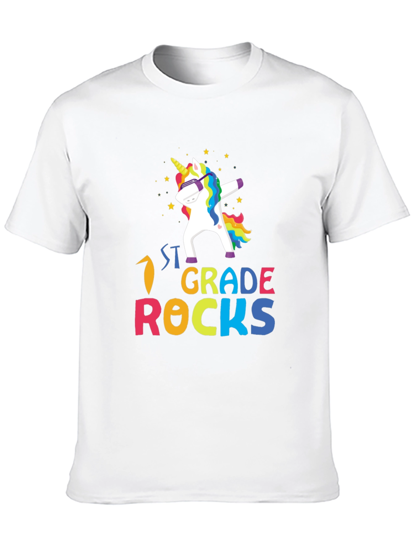 1st Grade Rocks Unicorn Dabbing T-Shirt