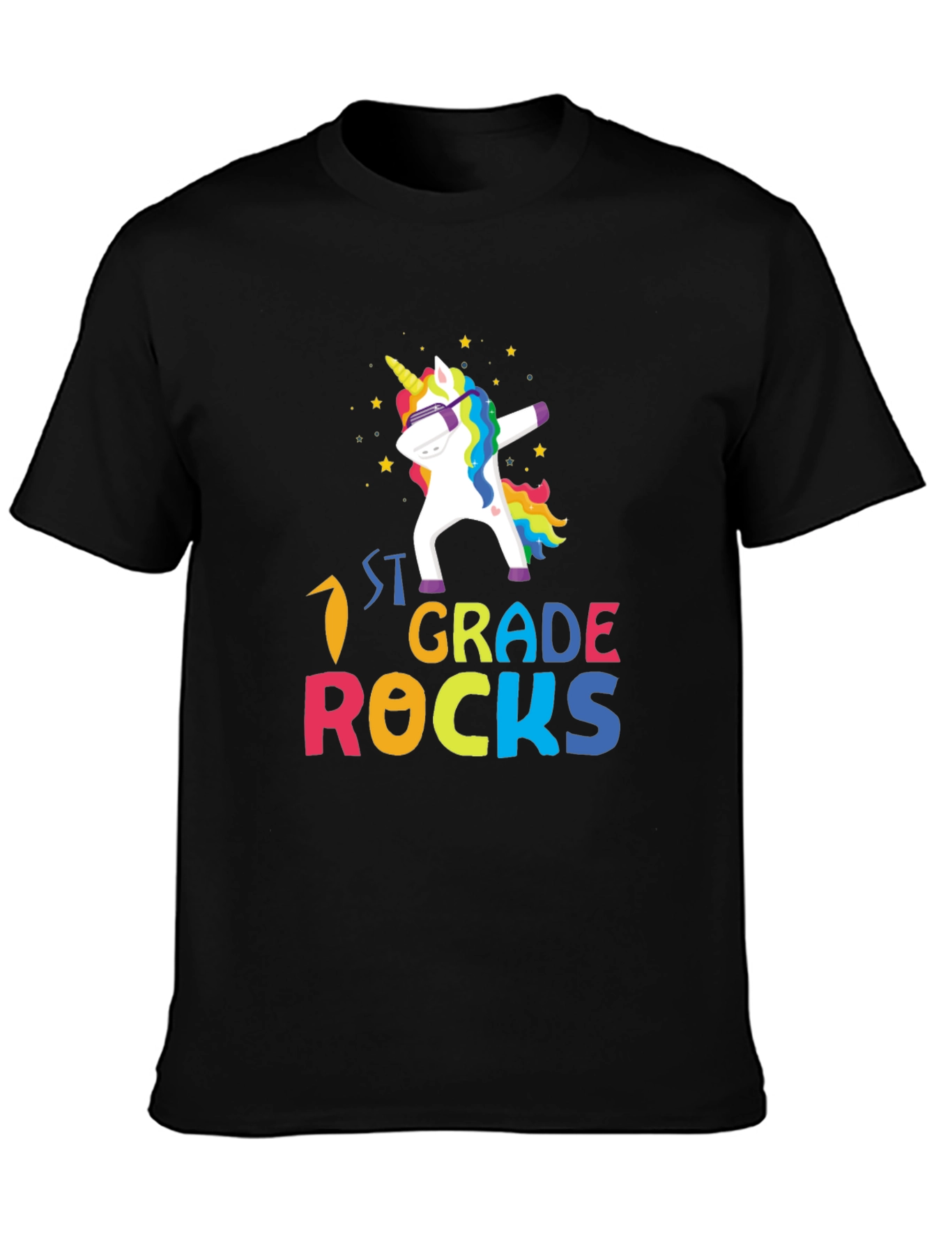 1st Grade Rocks Unicorn Dabbing T-Shirt