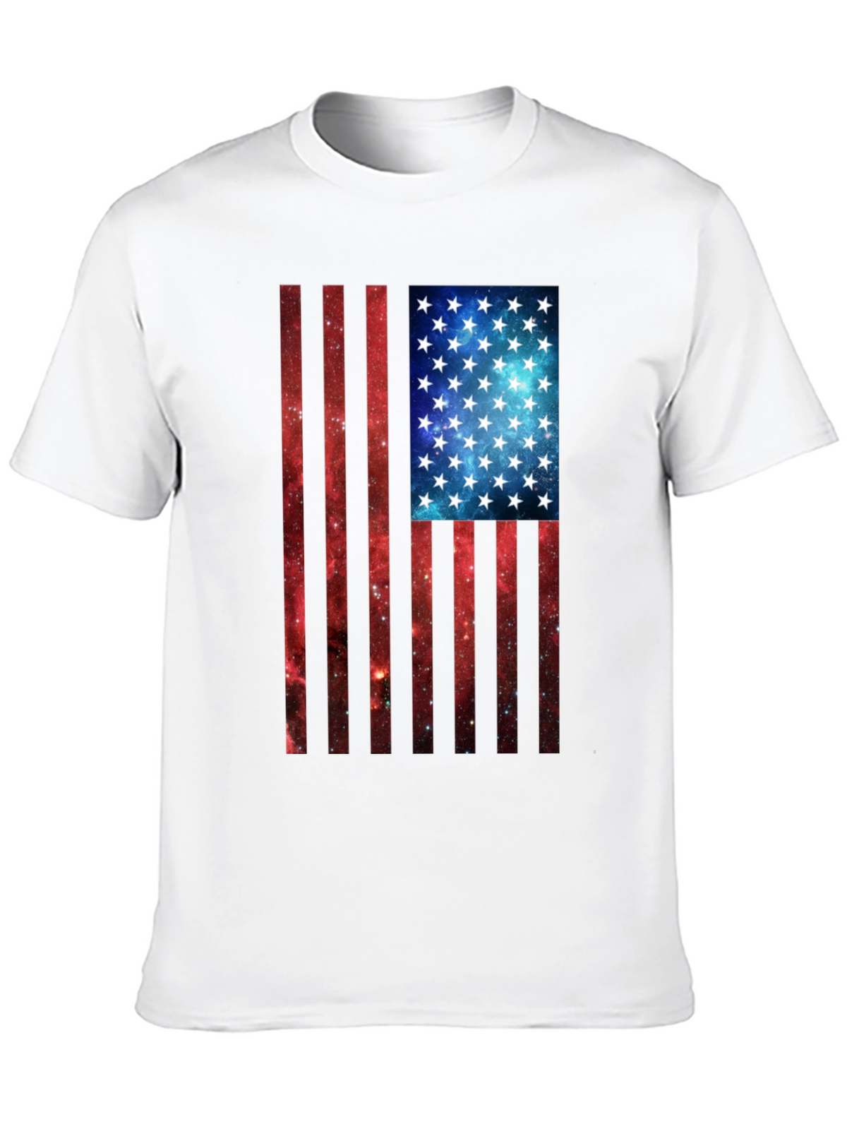 American Flag Galaxy Graphic Tee