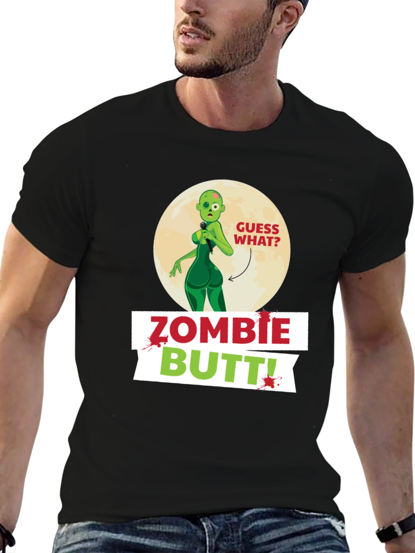 Zombie Butt T-Shirt Funny Novelty Tee
