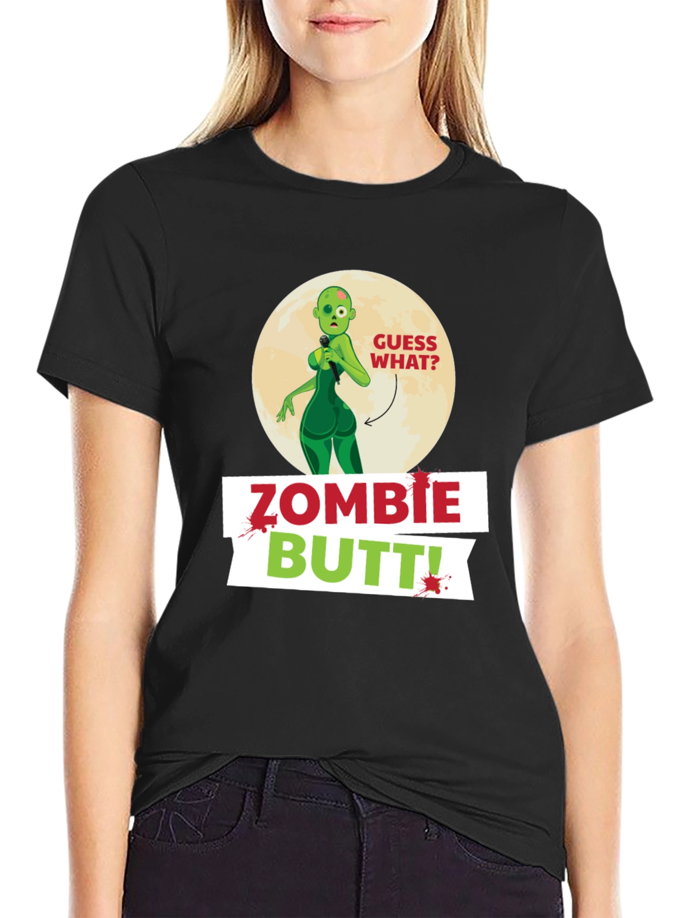 Zombie Butt T-Shirt Funny Novelty Tee