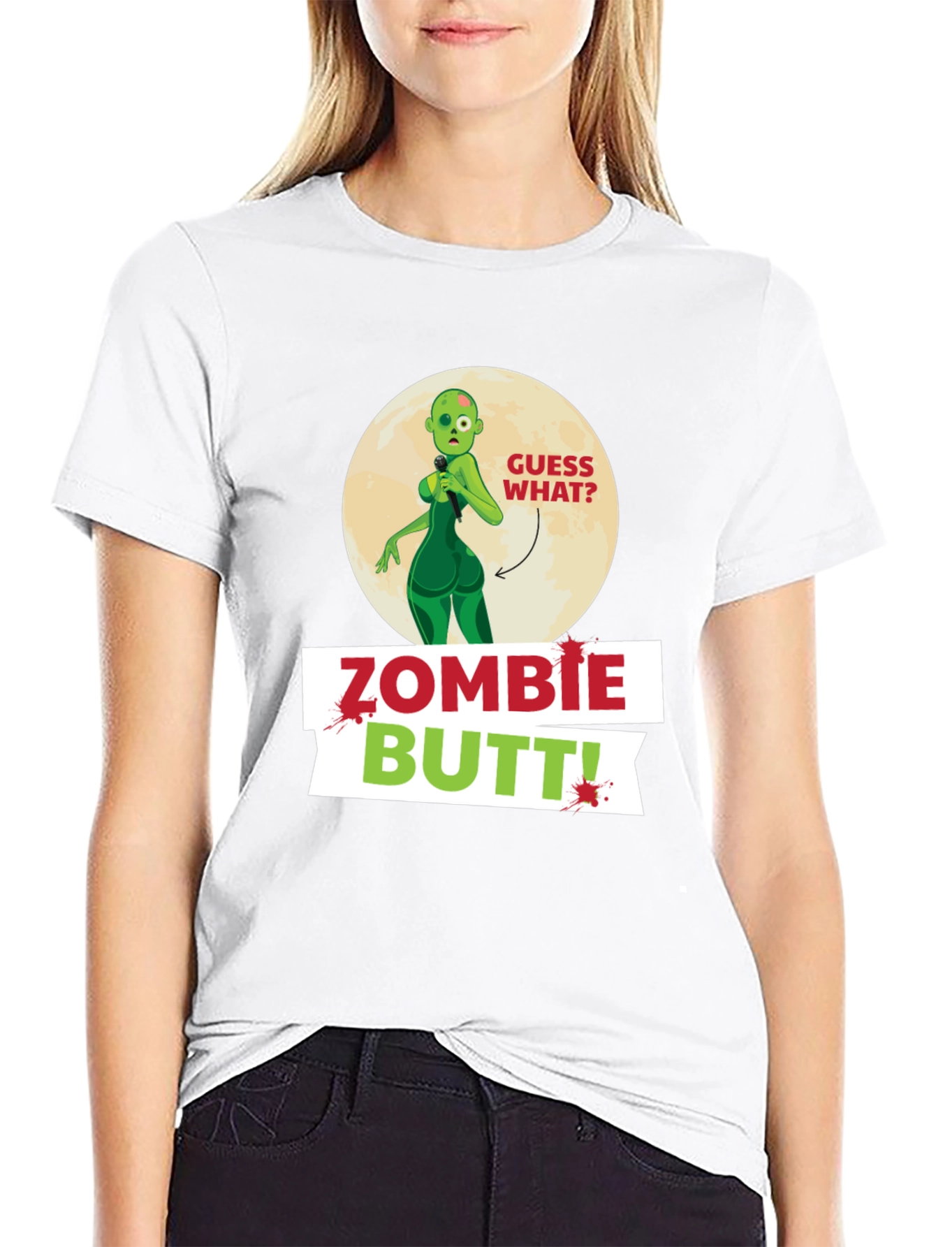 Zombie Butt T-Shirt Funny Novelty Tee