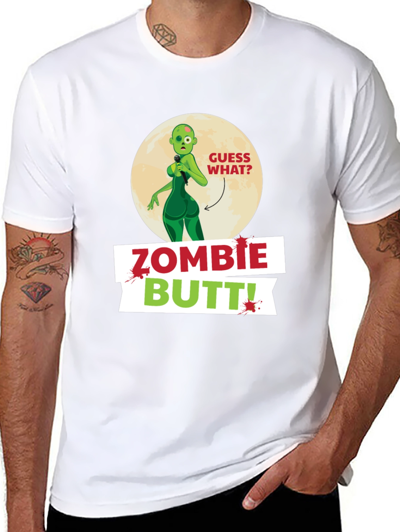 Zombie Butt T-Shirt Funny Novelty Tee
