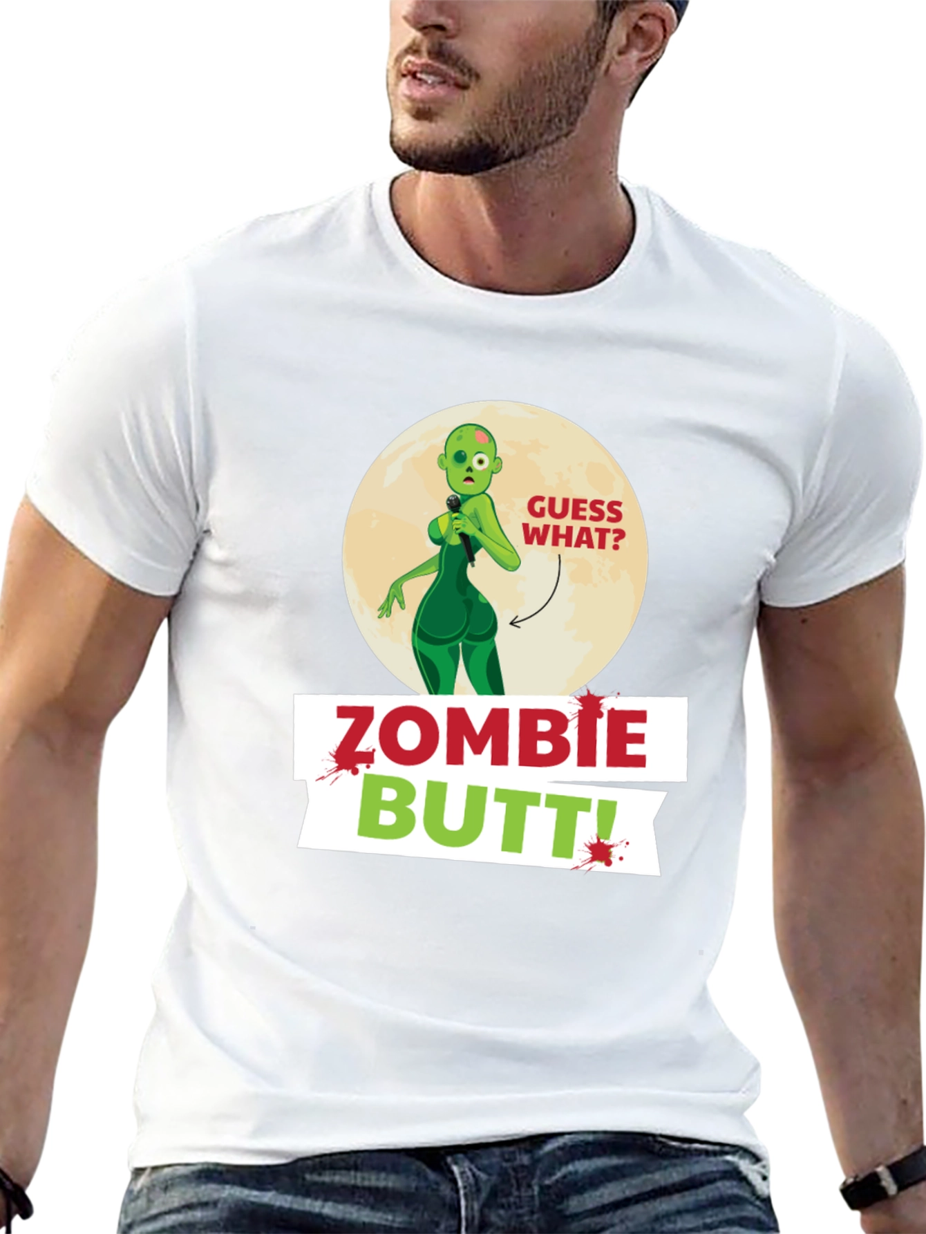 Zombie Butt T-Shirt Funny Novelty Tee
