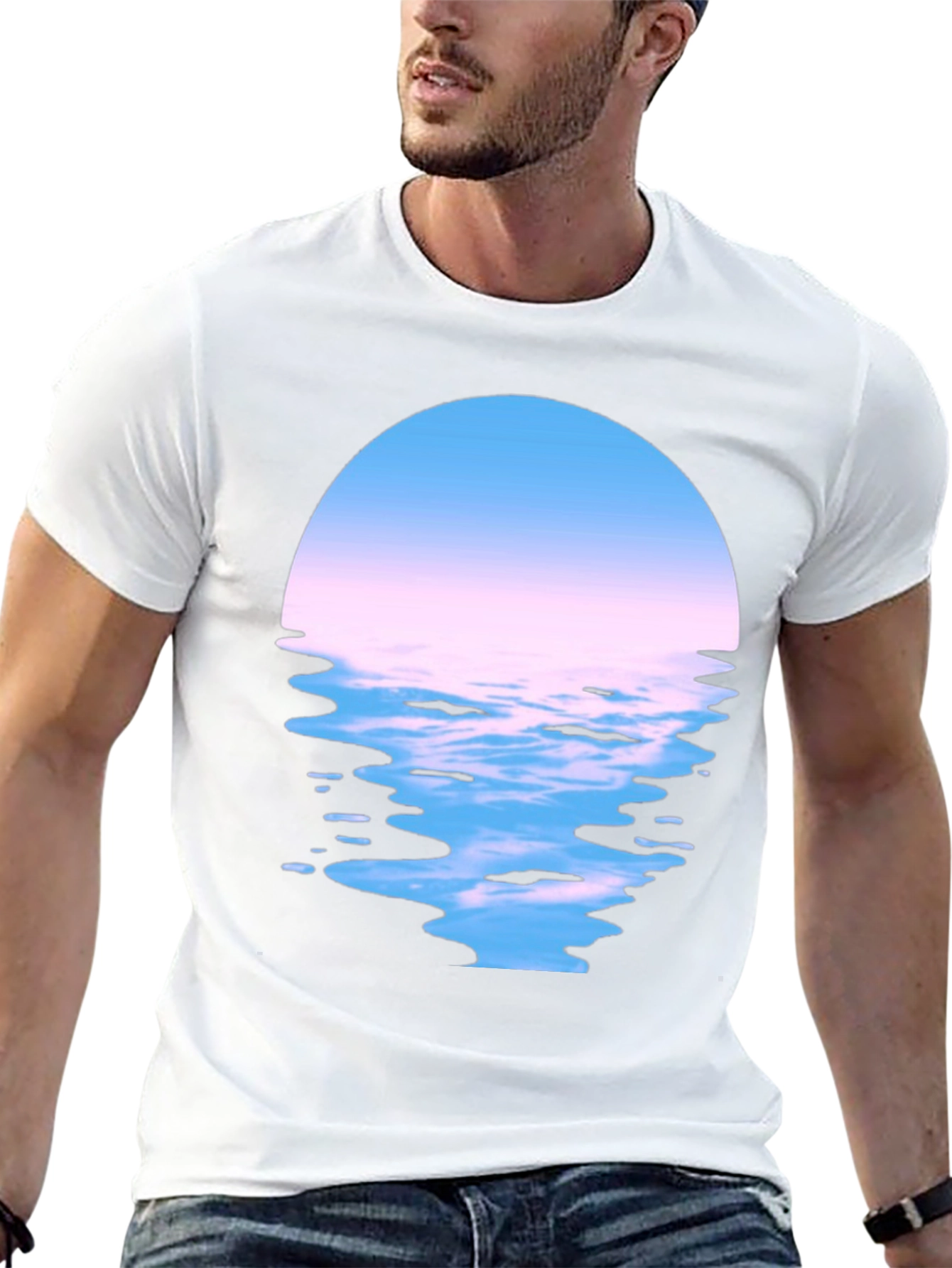Sunset Reflection Graphic Tee - Soft Cotton