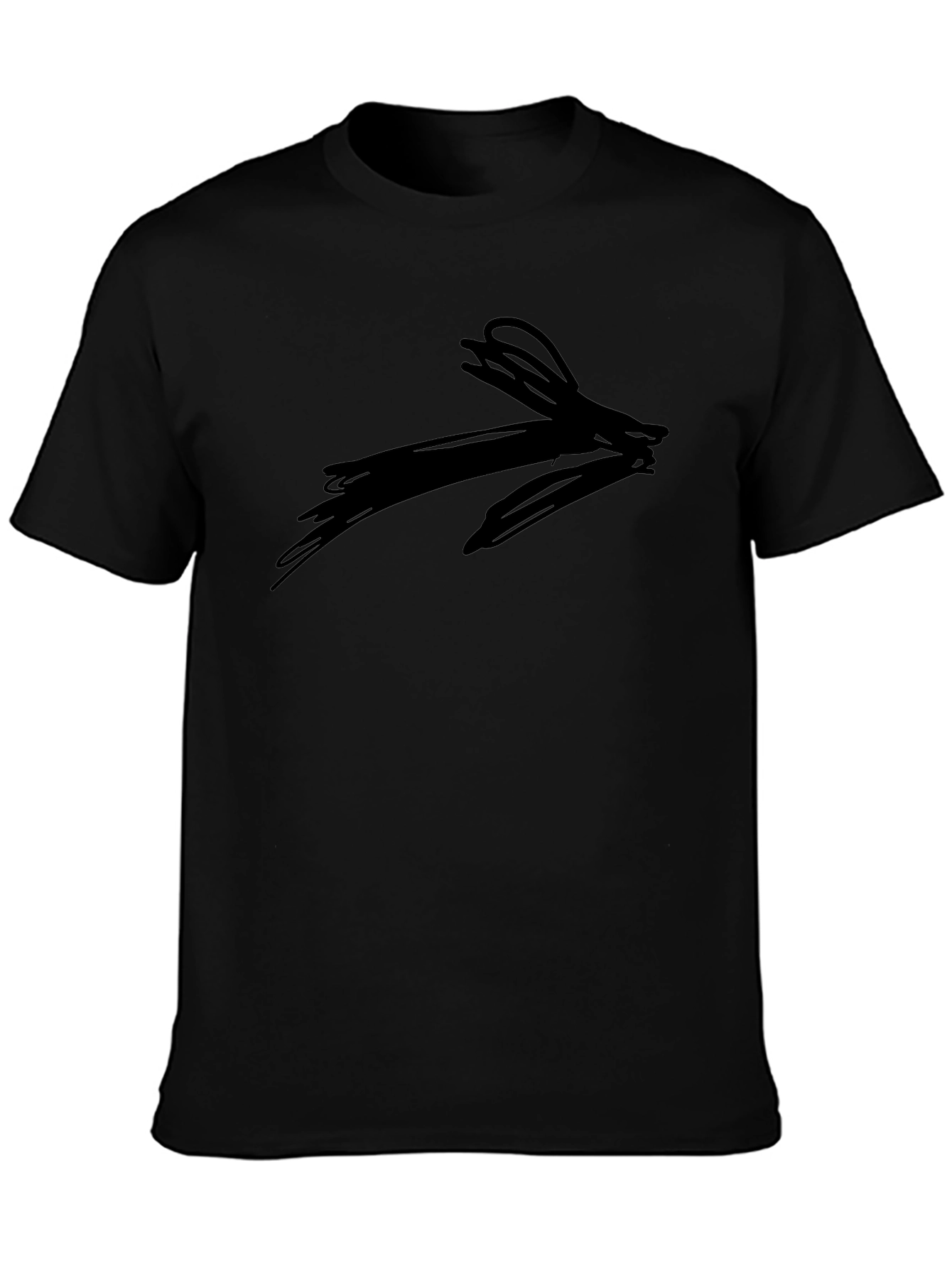 Abstract Arrow Graphic Tee - Black Casual Shirt