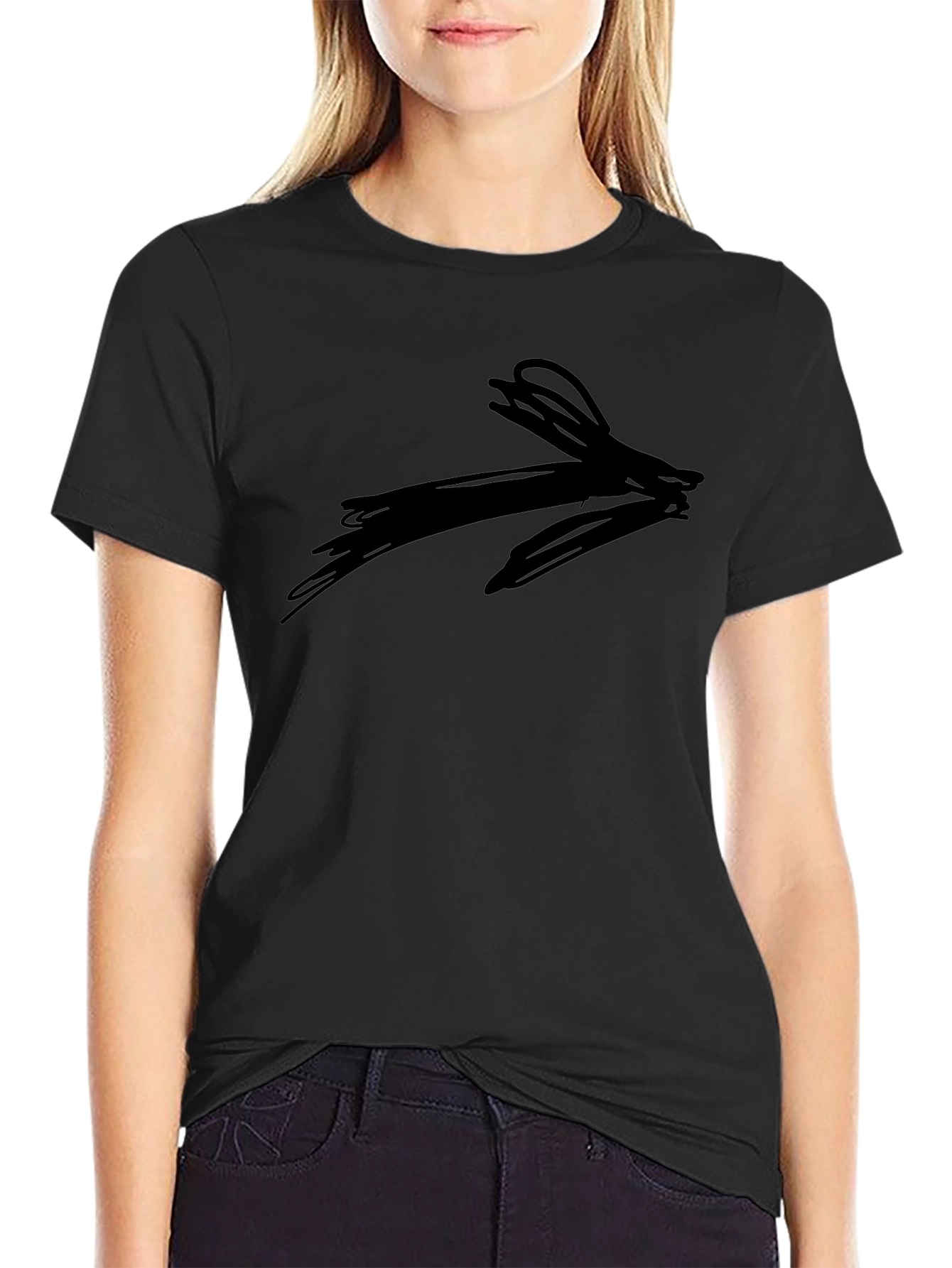 Abstract Arrow Graphic Tee - Black Casual Shirt