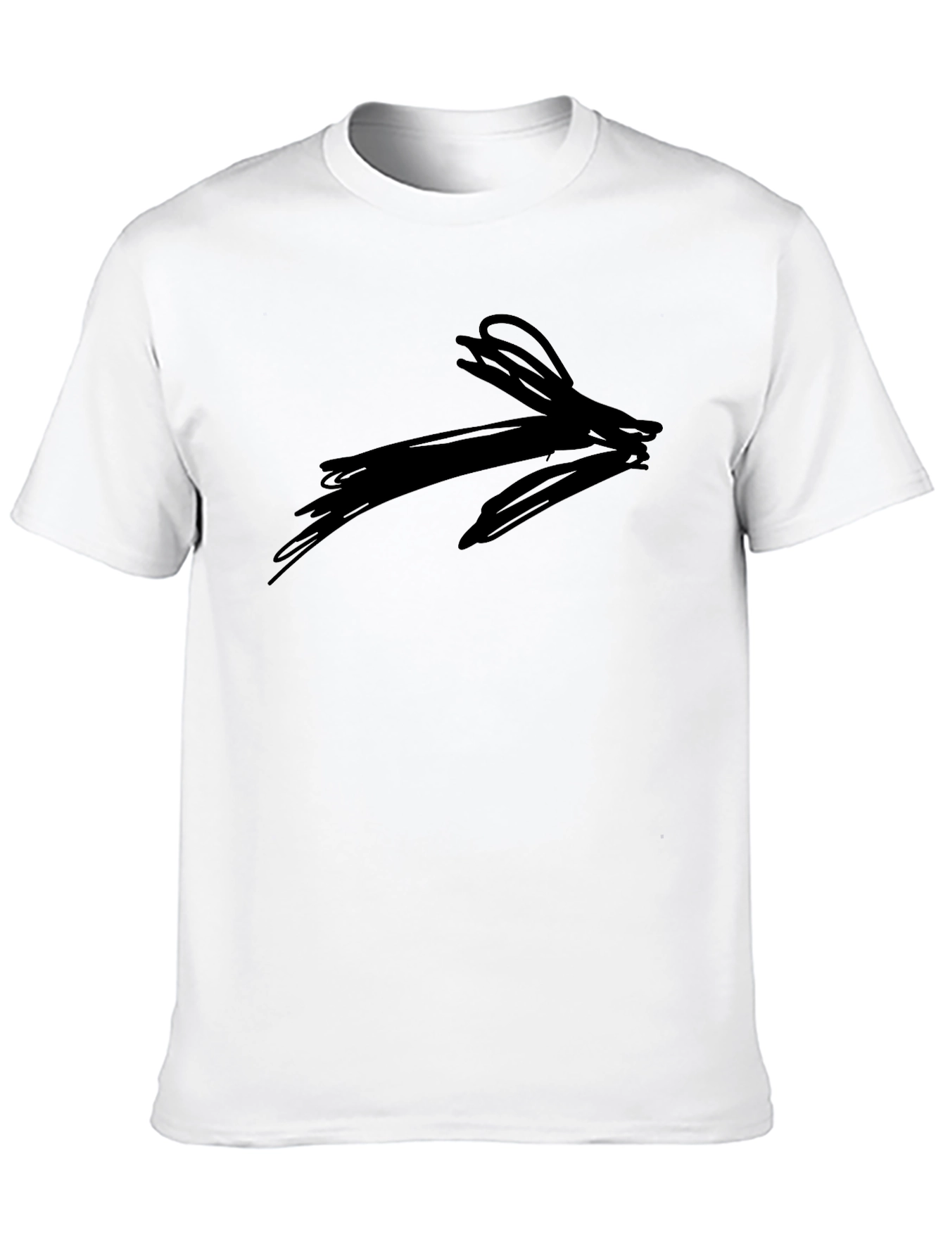 Abstract Arrow Graphic Tee - Black Casual Shirt
