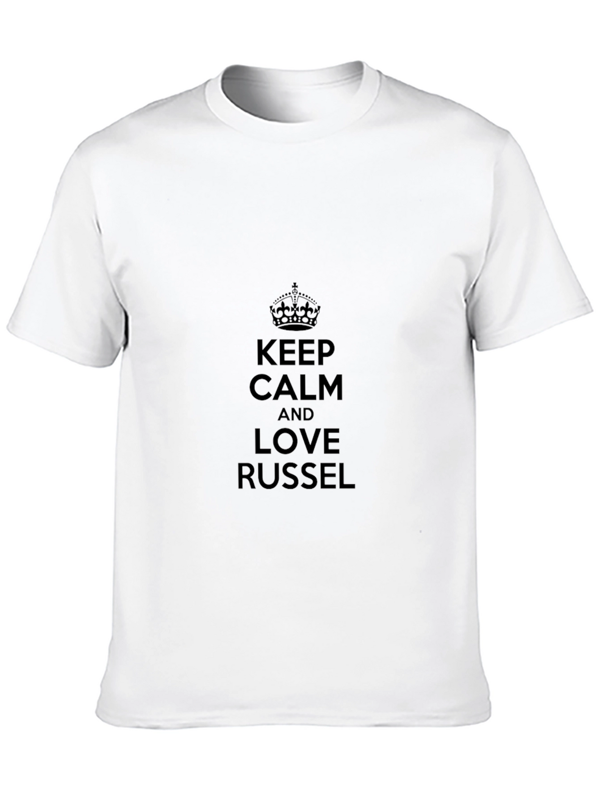Keep Calm & Love Russel Black Tee