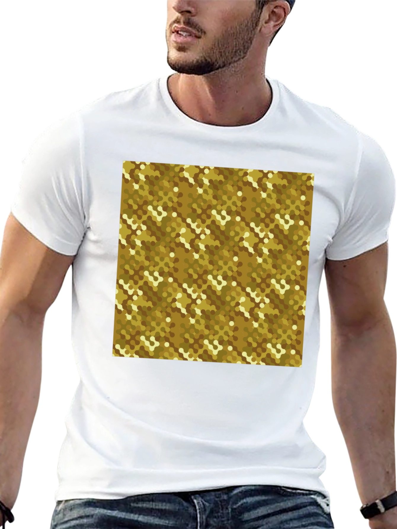Geometric Pattern T-Shirt - Modern Black Tee