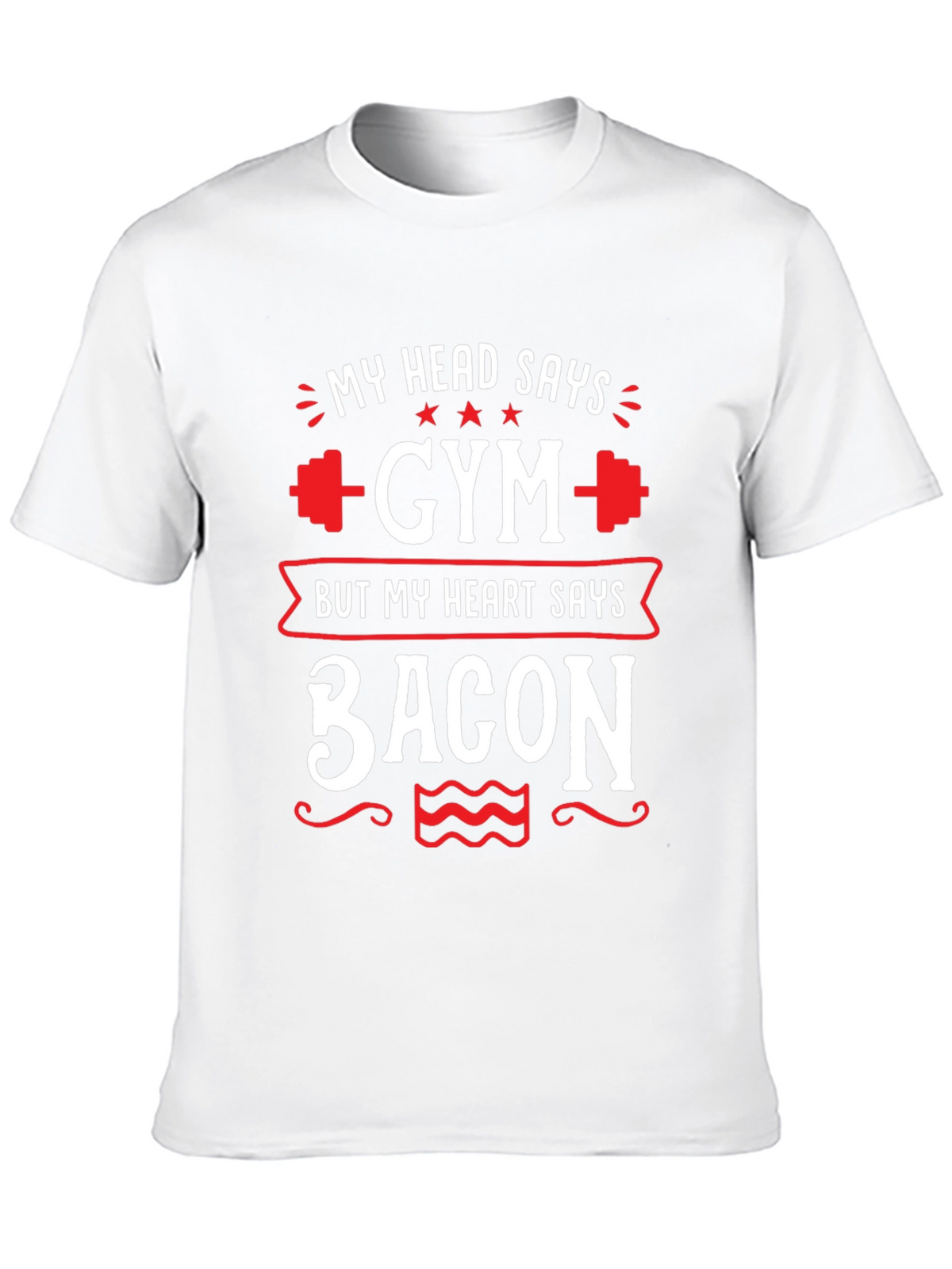 Gym vs. Bacon Graphic Tee - Funny Fitness Shirt