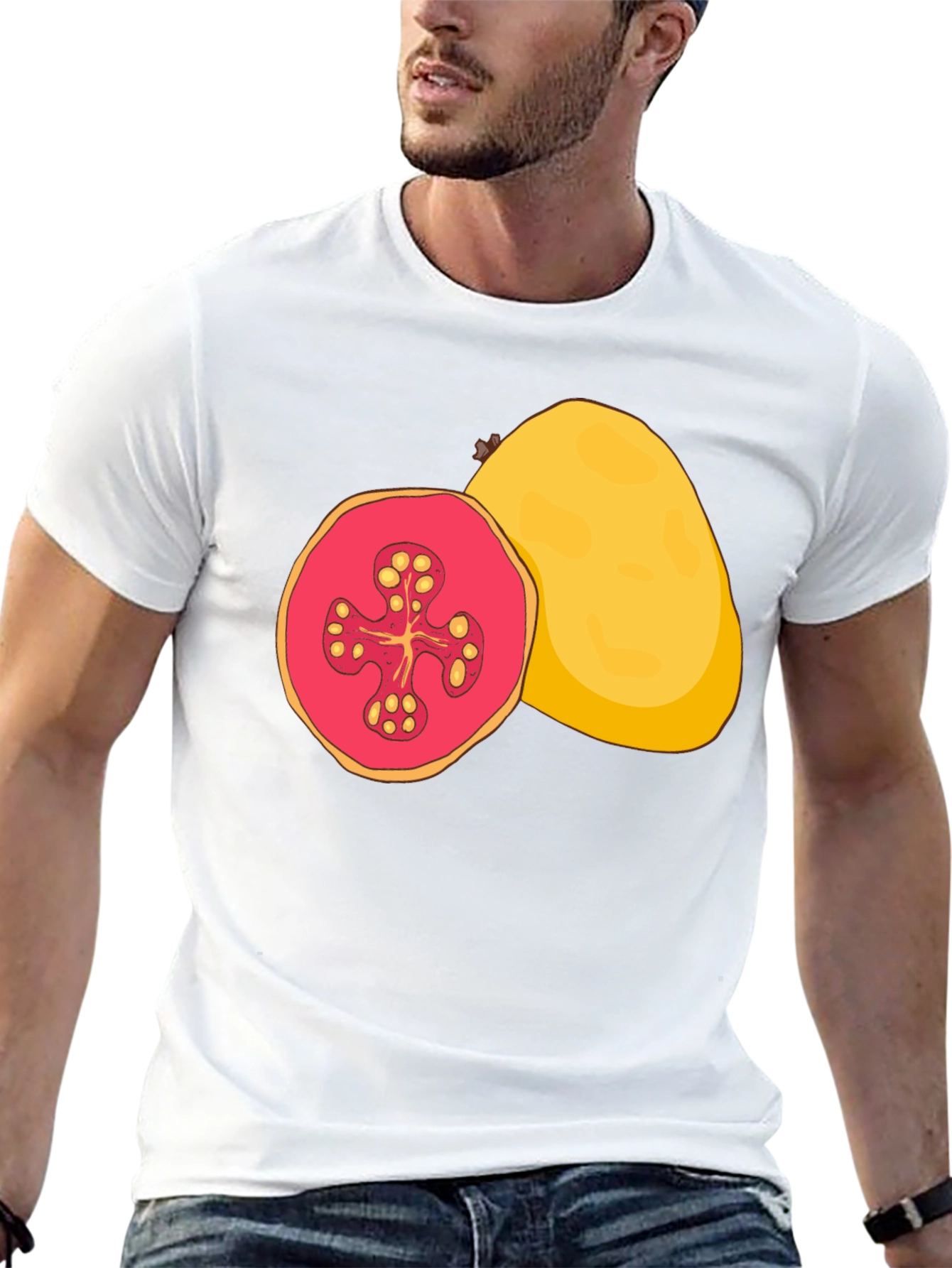 Guava Graphic Tee - Tropical Fruit Shirt