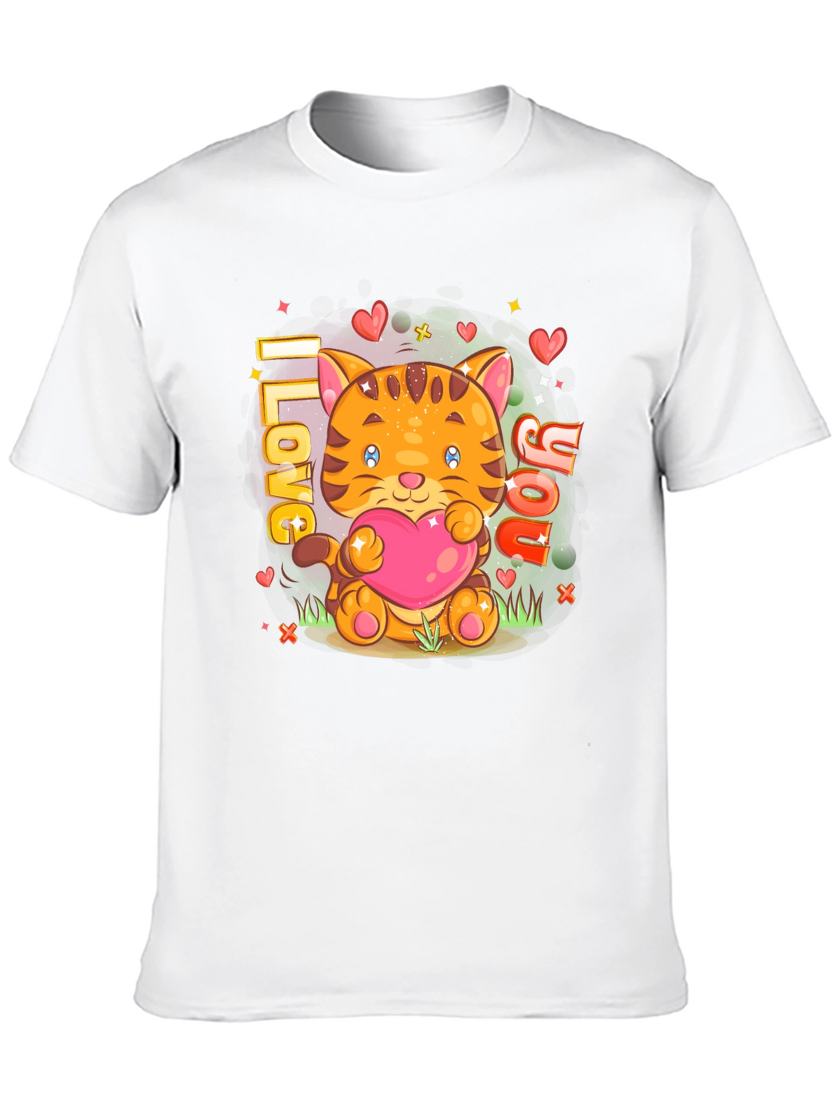 I Love You Cat Graphic T-Shirt