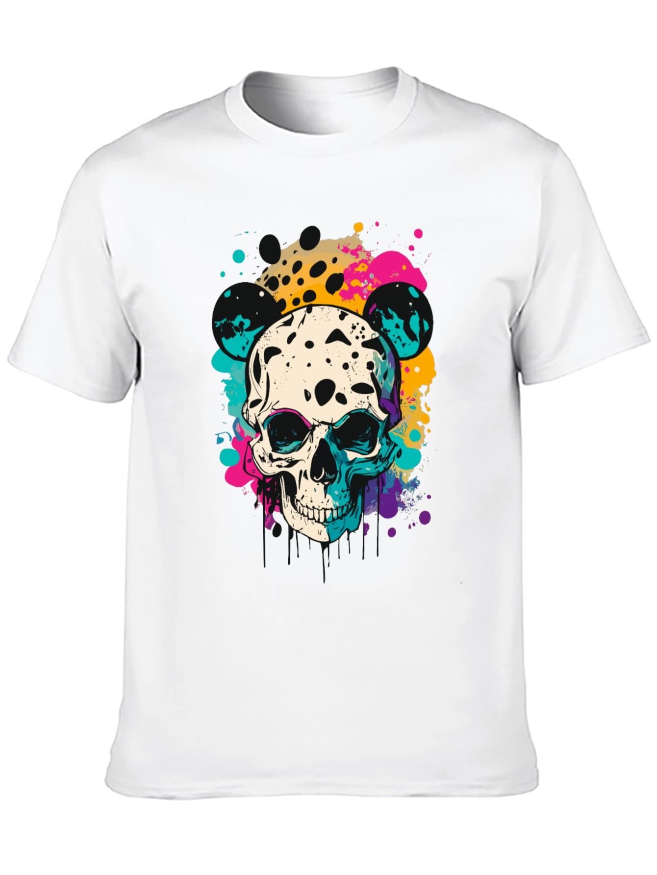 Skull Splatter Black T-Shirt
