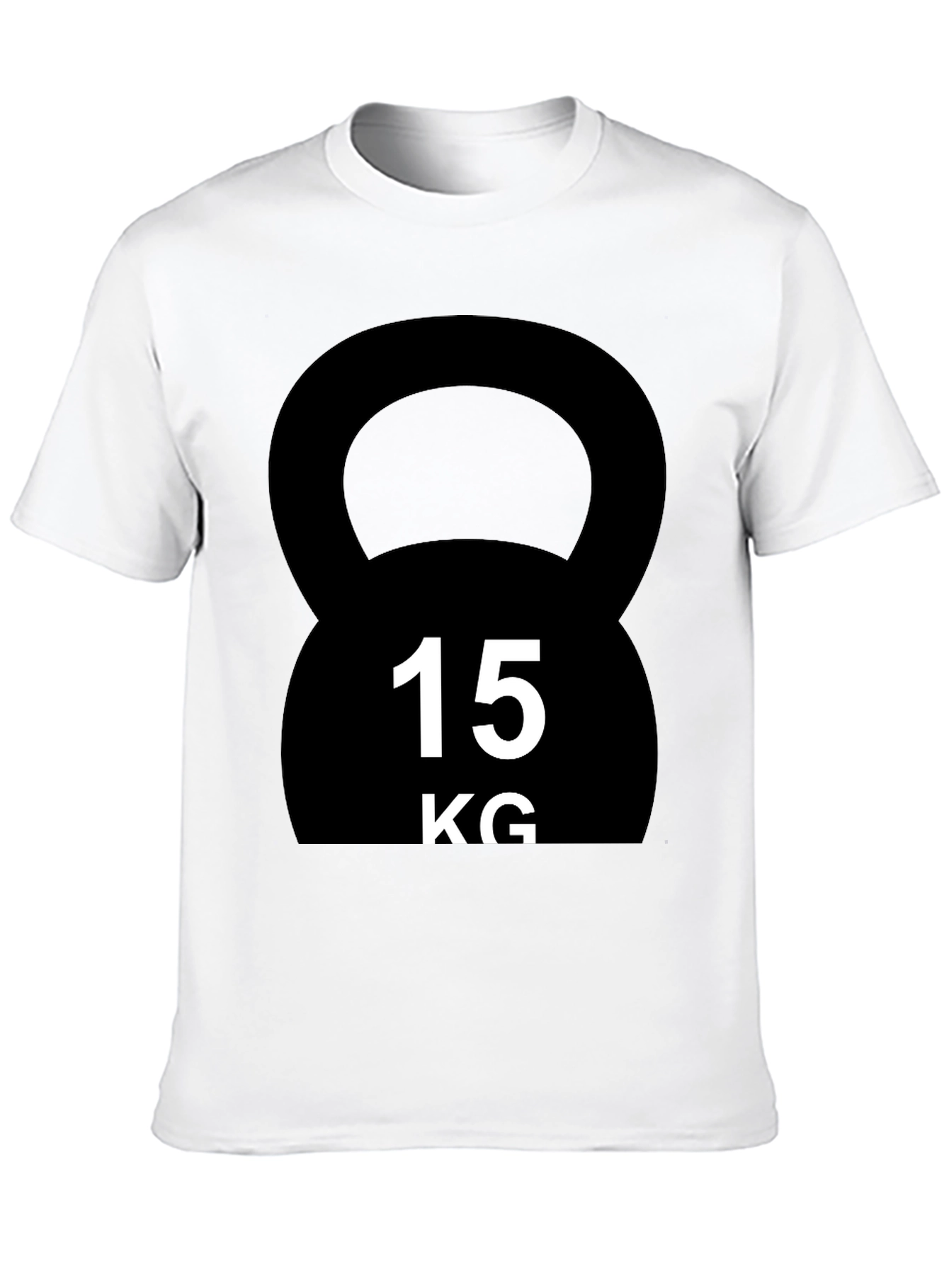 15KG Kettlebell Graphic T-Shirt - Black Fitness Tee