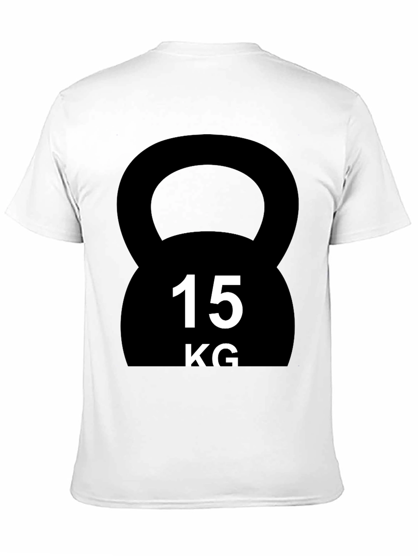 15KG Kettlebell Graphic T-Shirt - Black Fitness Tee