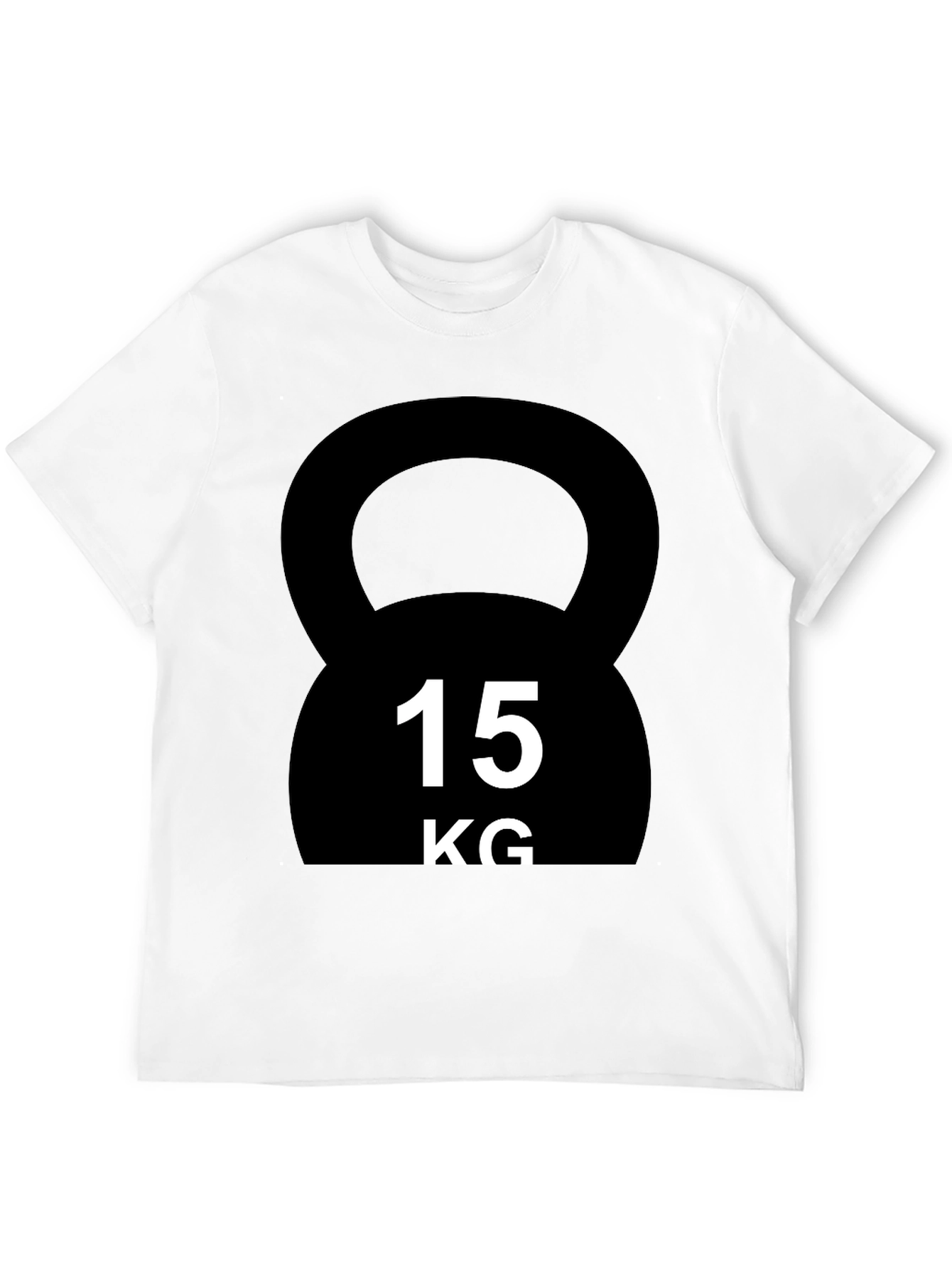 15KG Kettlebell Graphic T-Shirt - Black Fitness Tee