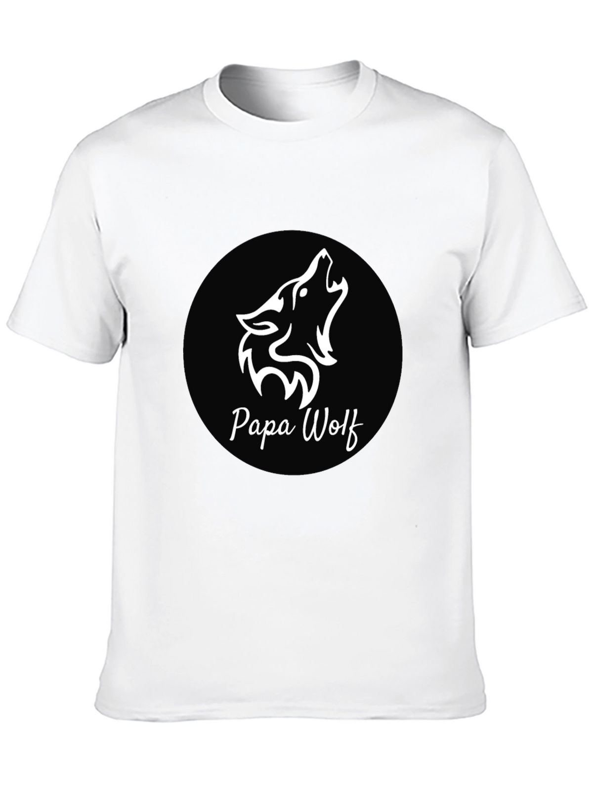 Papa Wolf Black T-Shirt - Graphic Design