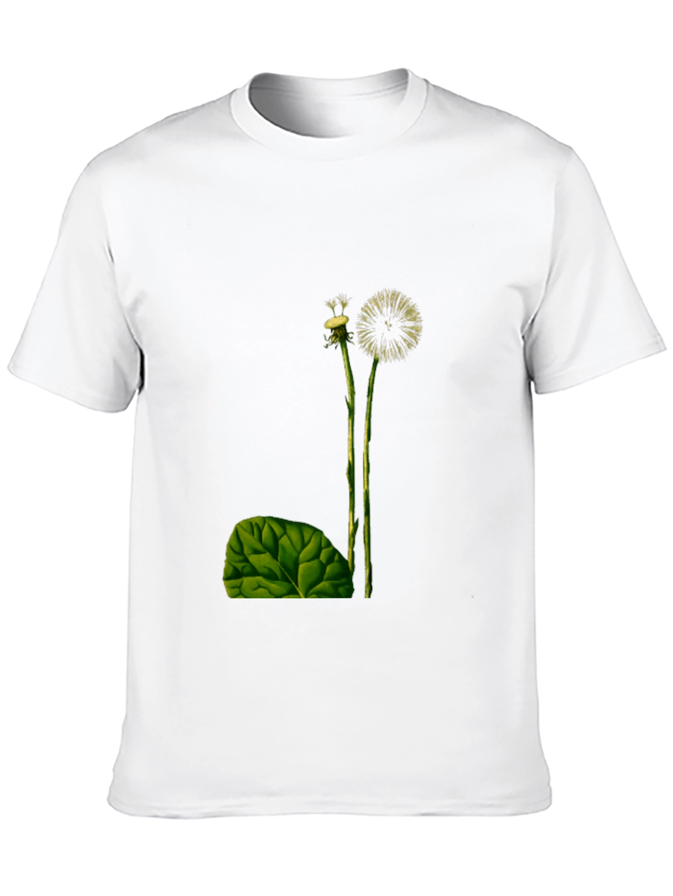 Black T-Shirt with Dandelion Graphic
