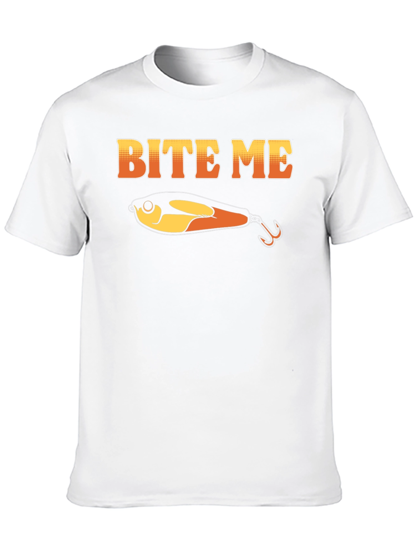 Bite Me Funny Fishing Lure Graphic T-Shirt