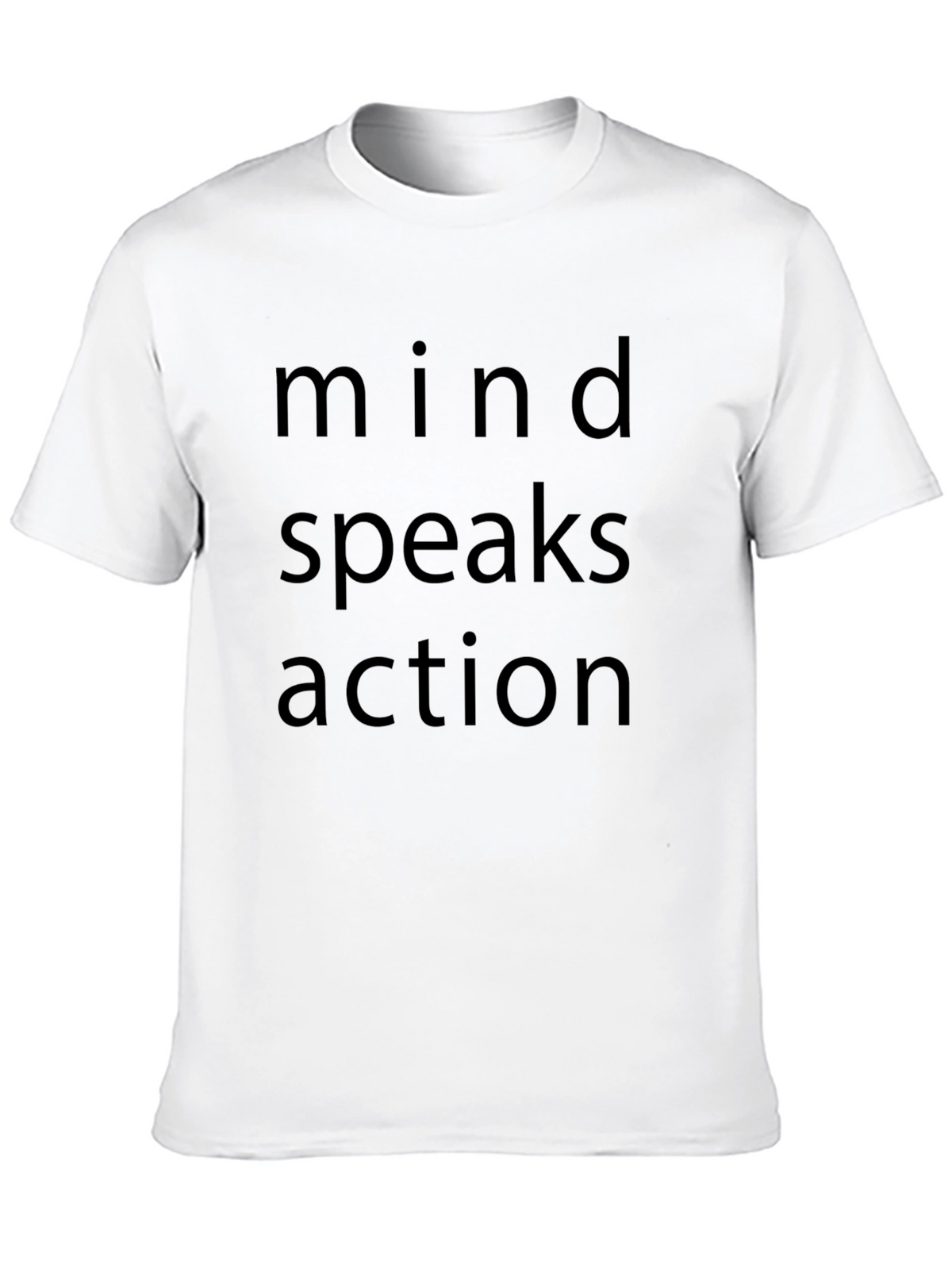 Mind Speaks Action Black Graphic T-Shirt