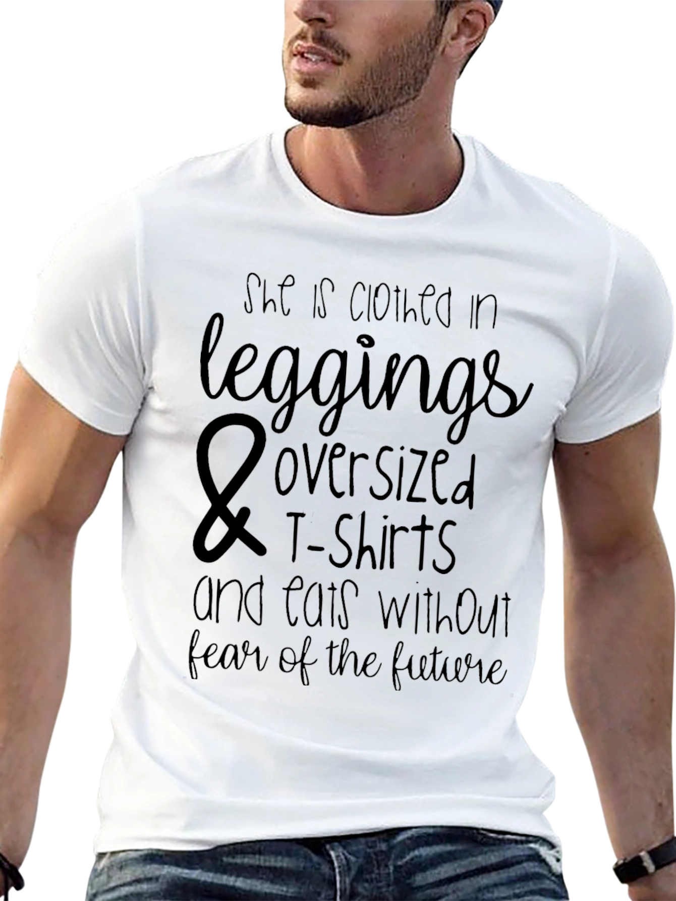 Leggings & Oversized Tee Graphic T-Shirt