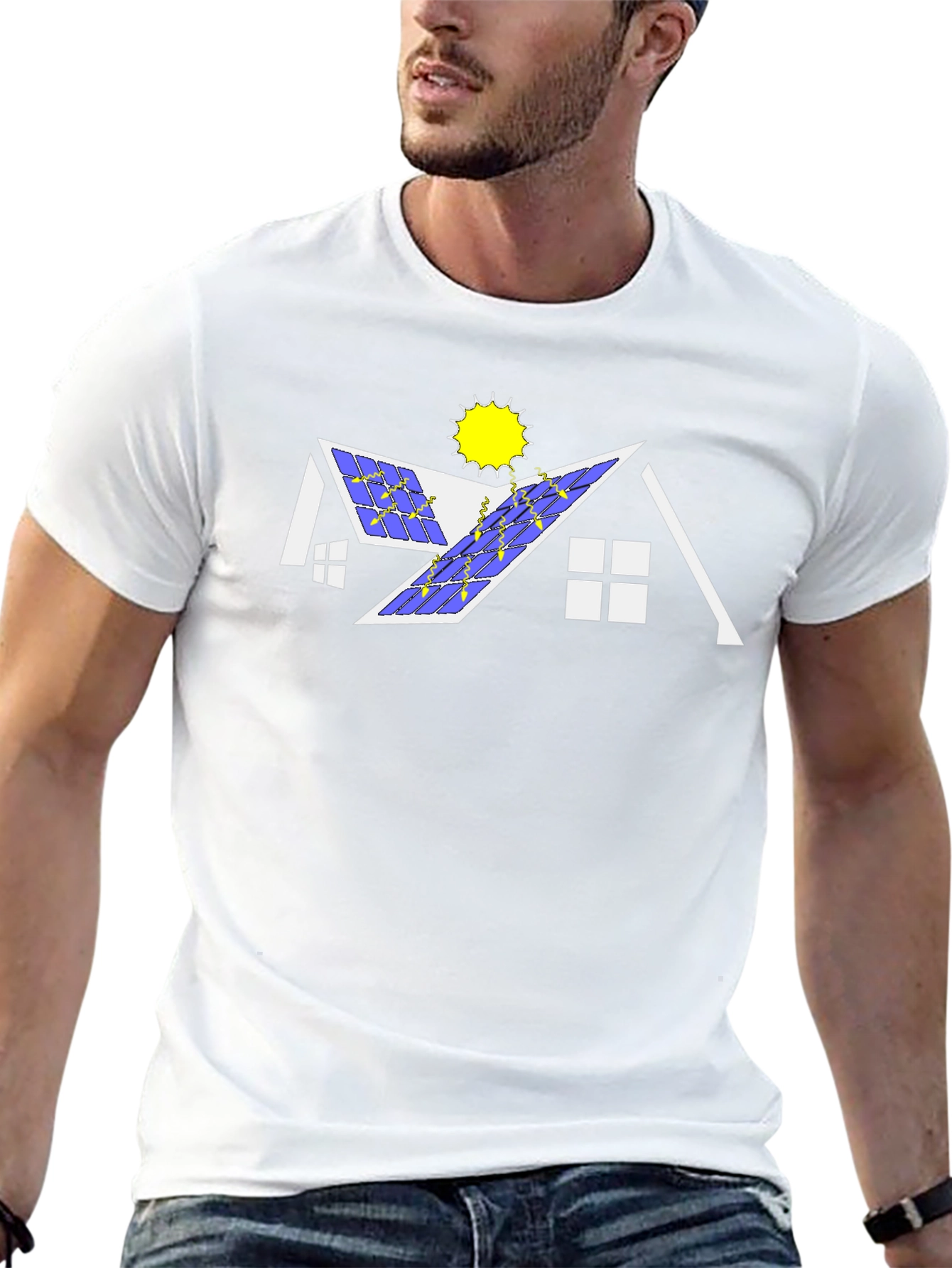 Solar Panel House Graphic T-Shirt