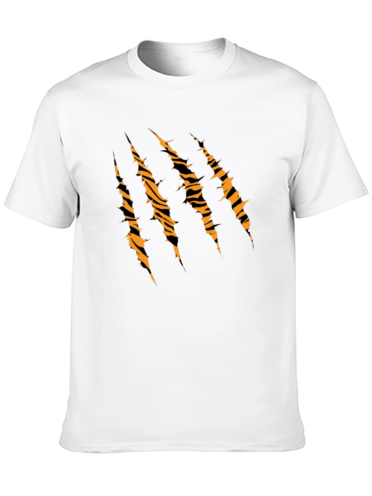 Mens Black Tiger Stripe Claw Graphic T-Shirt