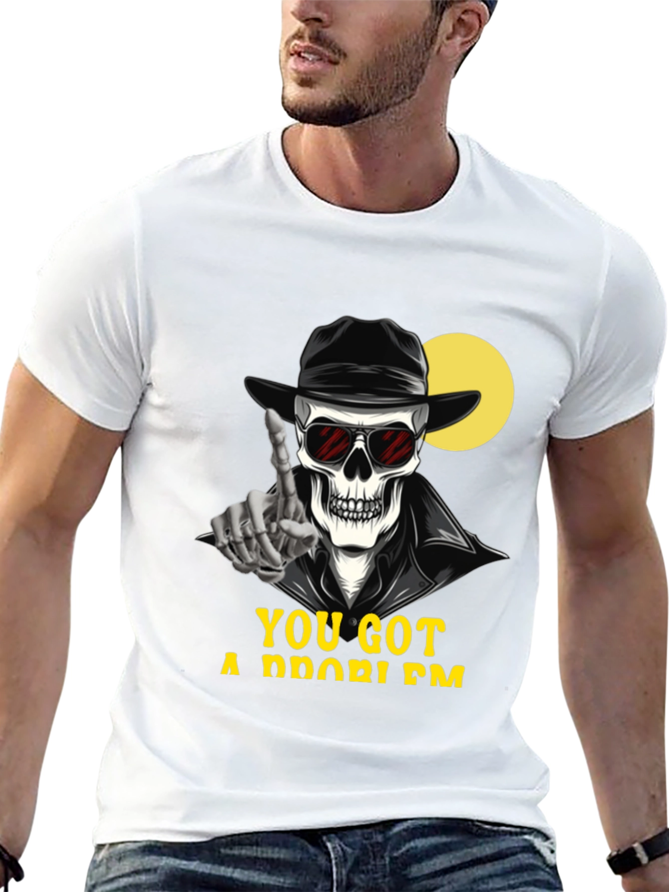 Skeleton Graphic T-Shirt - You Got a Problem?