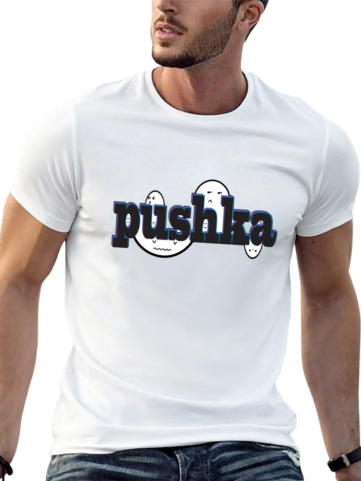 Pushka Funny Graphic Tee - Black Unisex T-Shirt