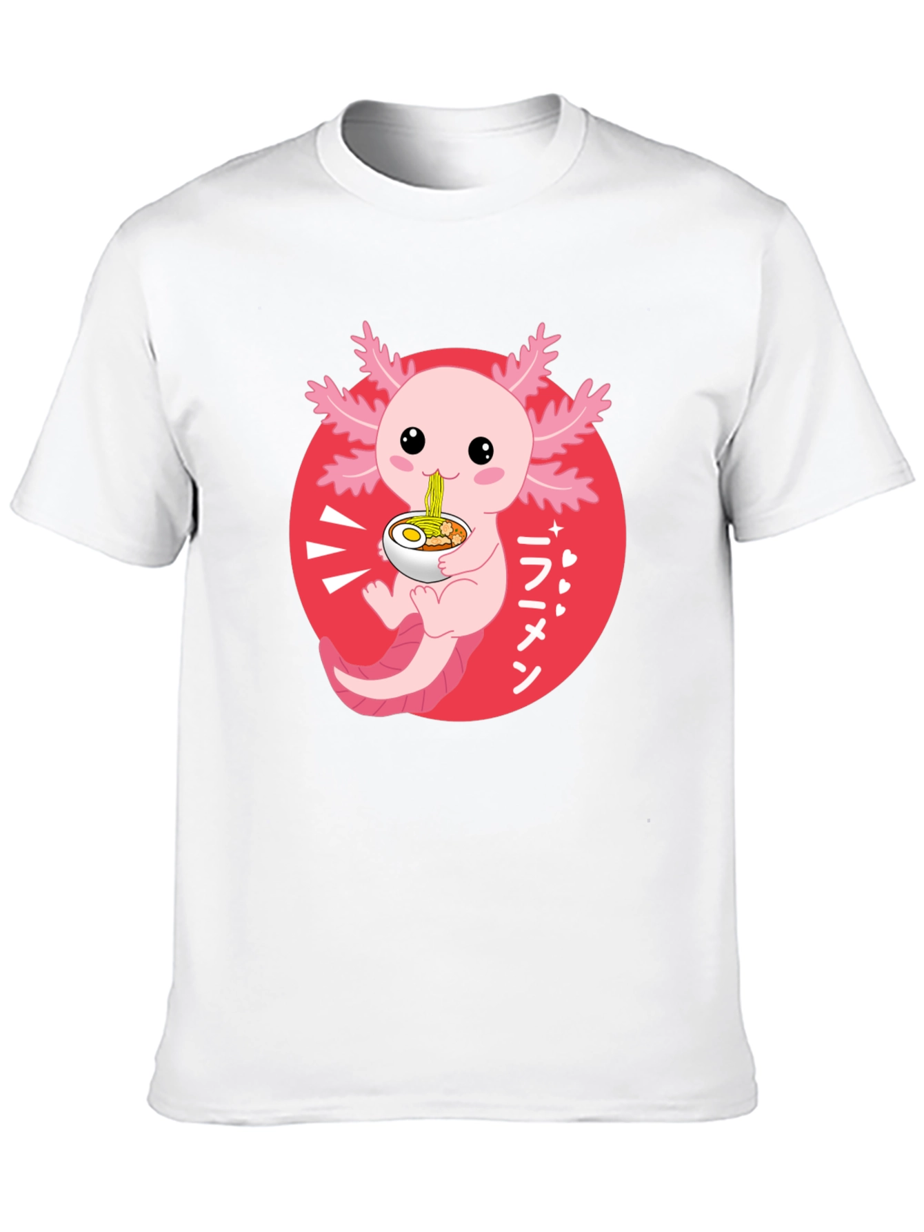 Axolotl Ramen T-Shirt - Cute Kawaii Design